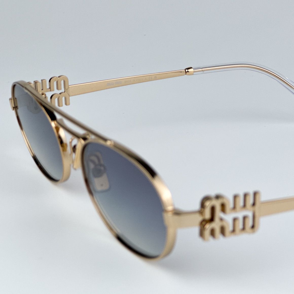 Miu Miu NEW Miu Miu MU54ZS 5AK30C LOGO Pilot Unisex Sunglasses Size ONE SIZE - 6 Thumbnail