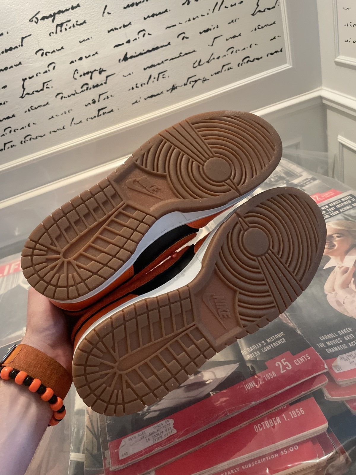 Nike Nike Dunk High Orange/Black Chenille Swoosh Size US 11.5 / EU 44-45 - 7 Thumbnail