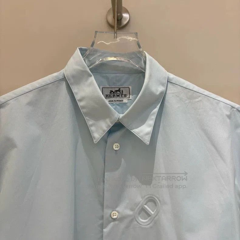 Hermes Hermes Men's Pig Nose Embossed Shirt. Size US L / EU 52-54 / 3 - 3 Thumbnail