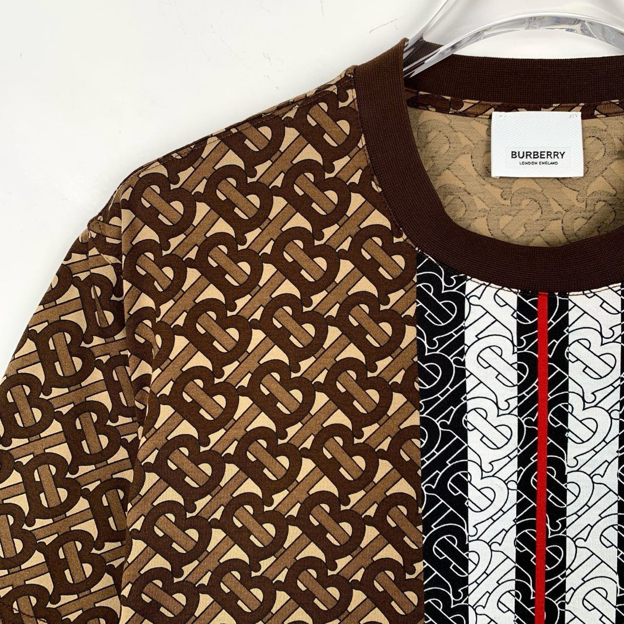 Burberry Burberry Logo Monogram Full Print Round-Neck Brown Cotton T- Size US XXS / EU 40 - 6 Thumbnail