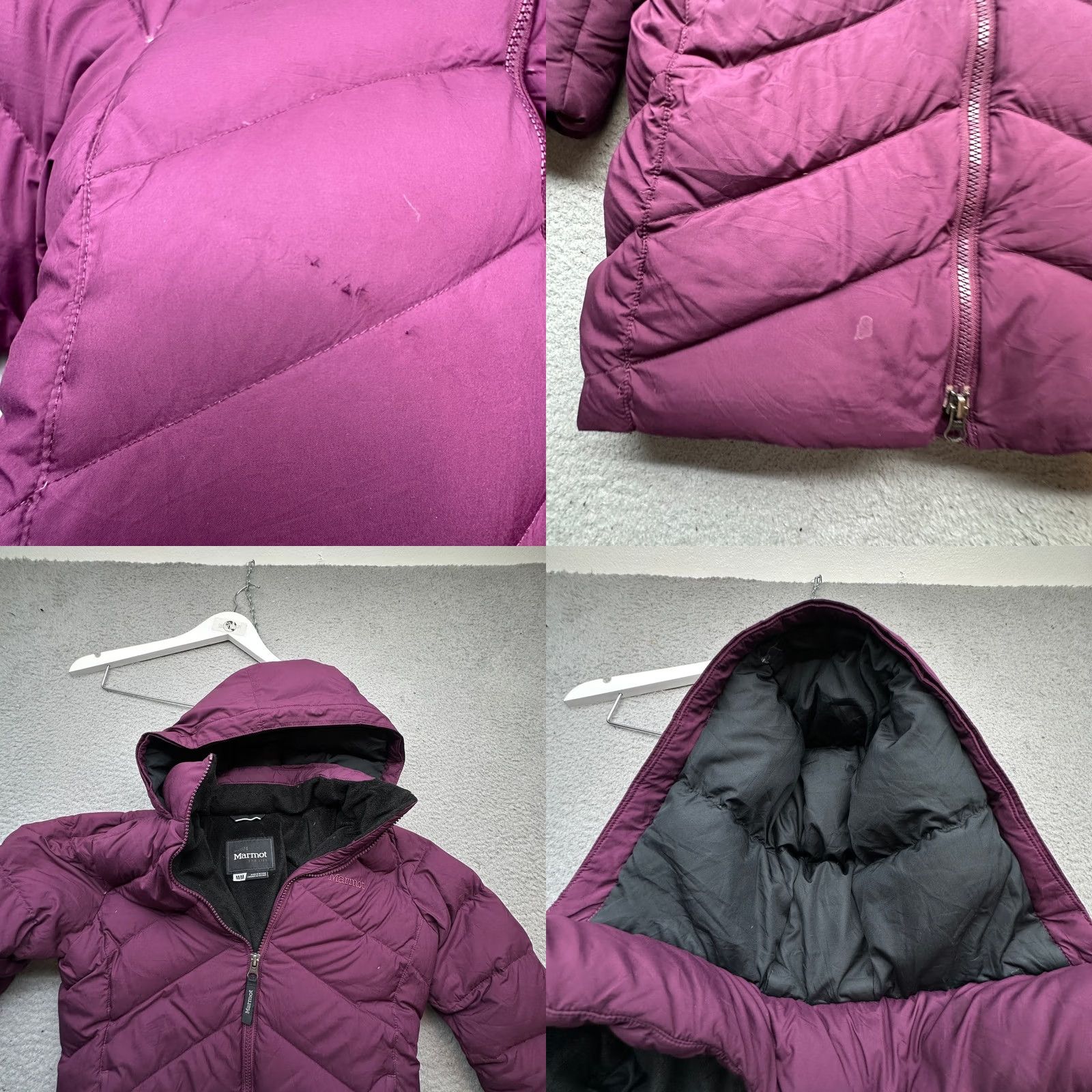 Marmot Marmot Montreaux 700 Fill Down Coat Jacket Womens Medium Purple Parka Fleece Long Hooded Full Zip Pockets Casual Autumn Winter Outdoors Mens? Ladies? Size S / US 4 / IT 40 - 8 Thumbnail