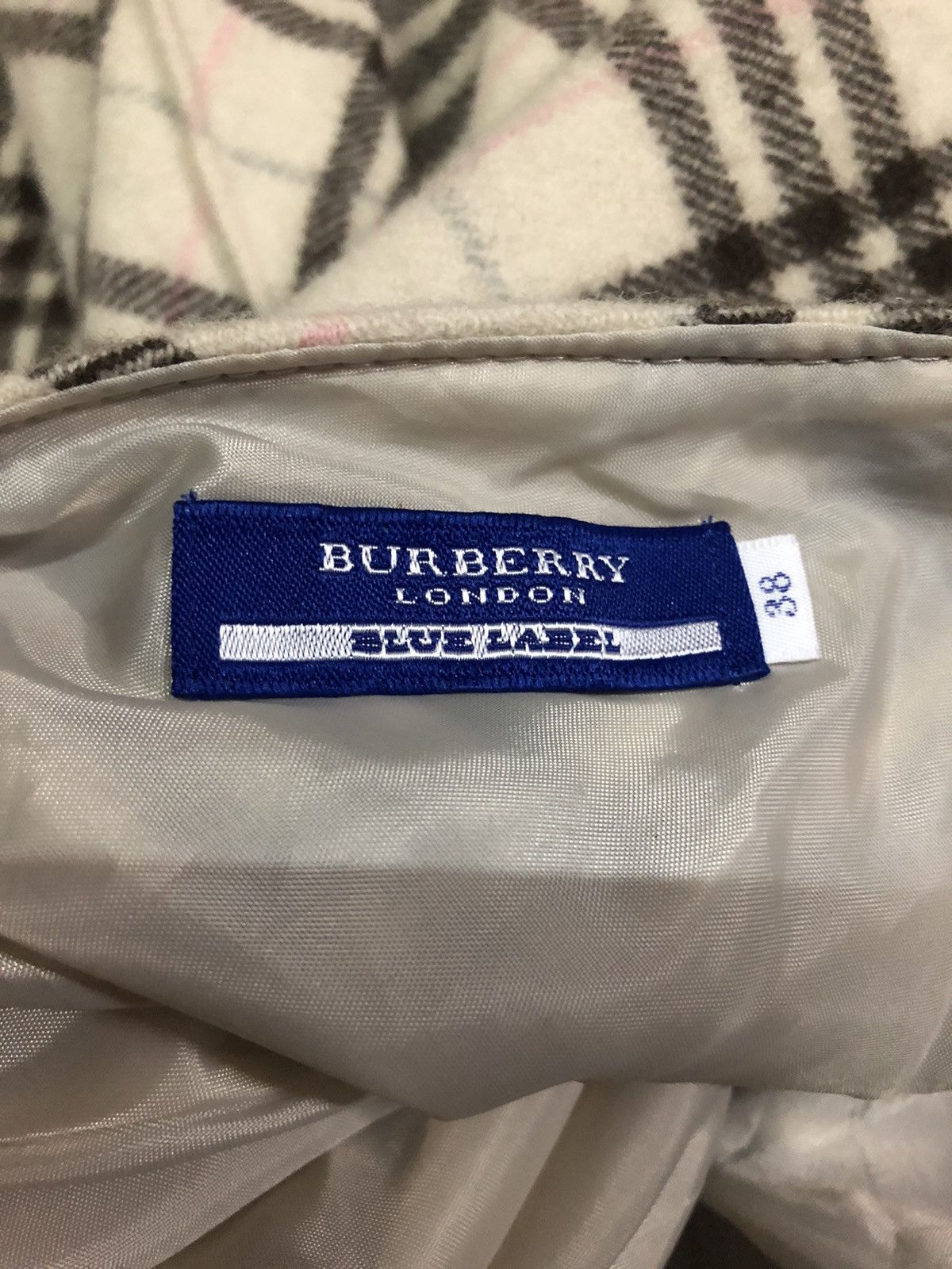Burberry Burberry London Blue Label Nova Check Wool Skirt Size 28" / US 6 / IT 42 - 3 Thumbnail