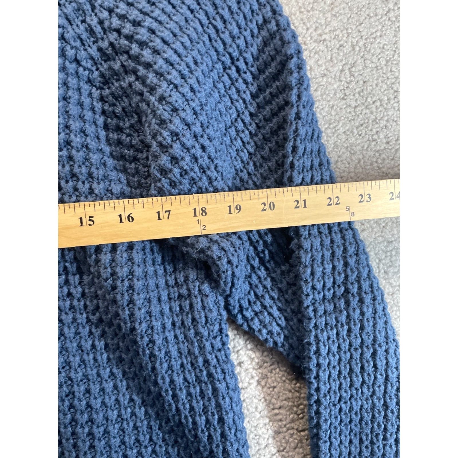 Vintage American Weekend Women's Sweater S Blue Acrylic Ramie Winter Pullover Machine Washable Size S / US 4 / IT 40 - 3 Thumbnail