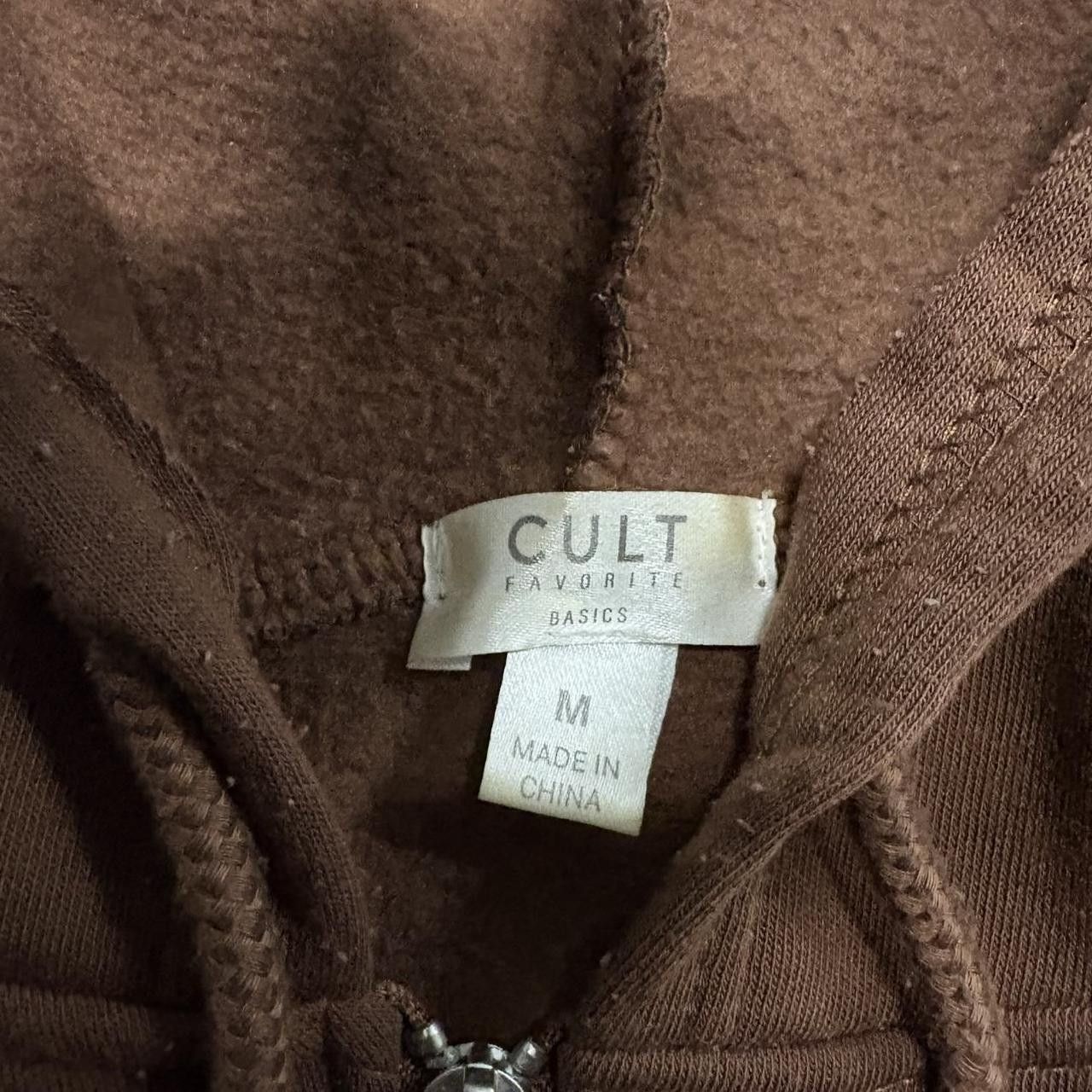 Vintage Crazy Vintage Y2K/2000s Blank Brown Streetwear Style Zipup Hoodie! Size US M / EU 48-50 / 2 - 3 Thumbnail