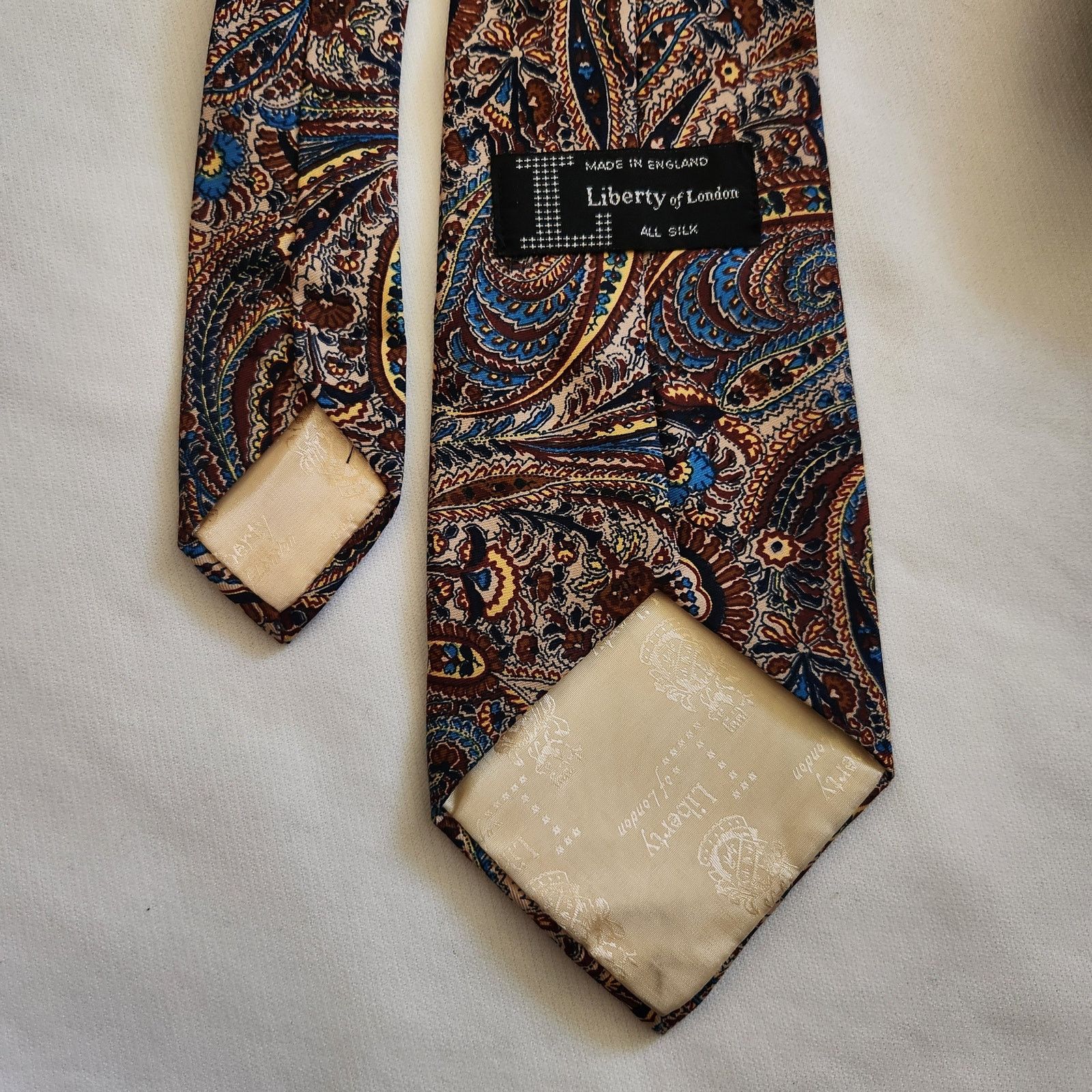 Liberty London Classic Liberty Of London Tie Silk Paisley 60s Vintage Size ONE SIZE - 6 Thumbnail