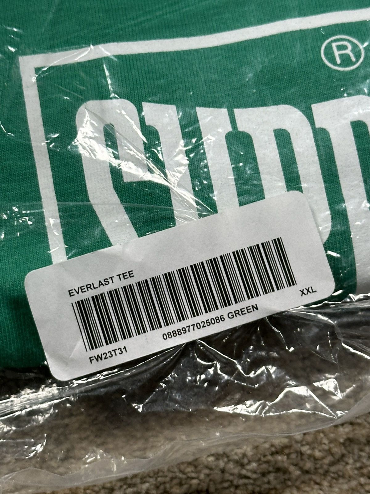 Supreme Supreme Warm Up Tee - Green - XXL - FW23 Size US XXL / EU 58 / 5 - 4 Thumbnail