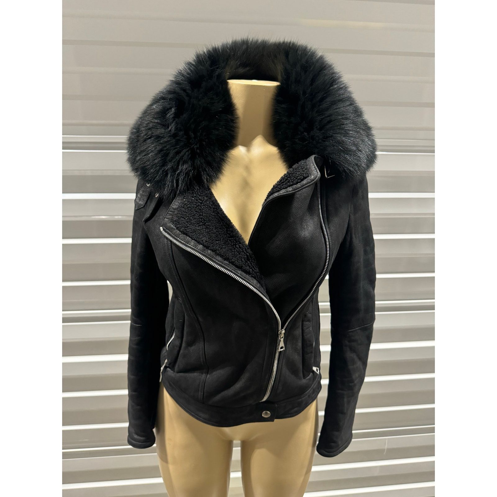 Theory Black fur Theory leather coat Size XS / US 0-2 / IT 36-38 - 6 Thumbnail
