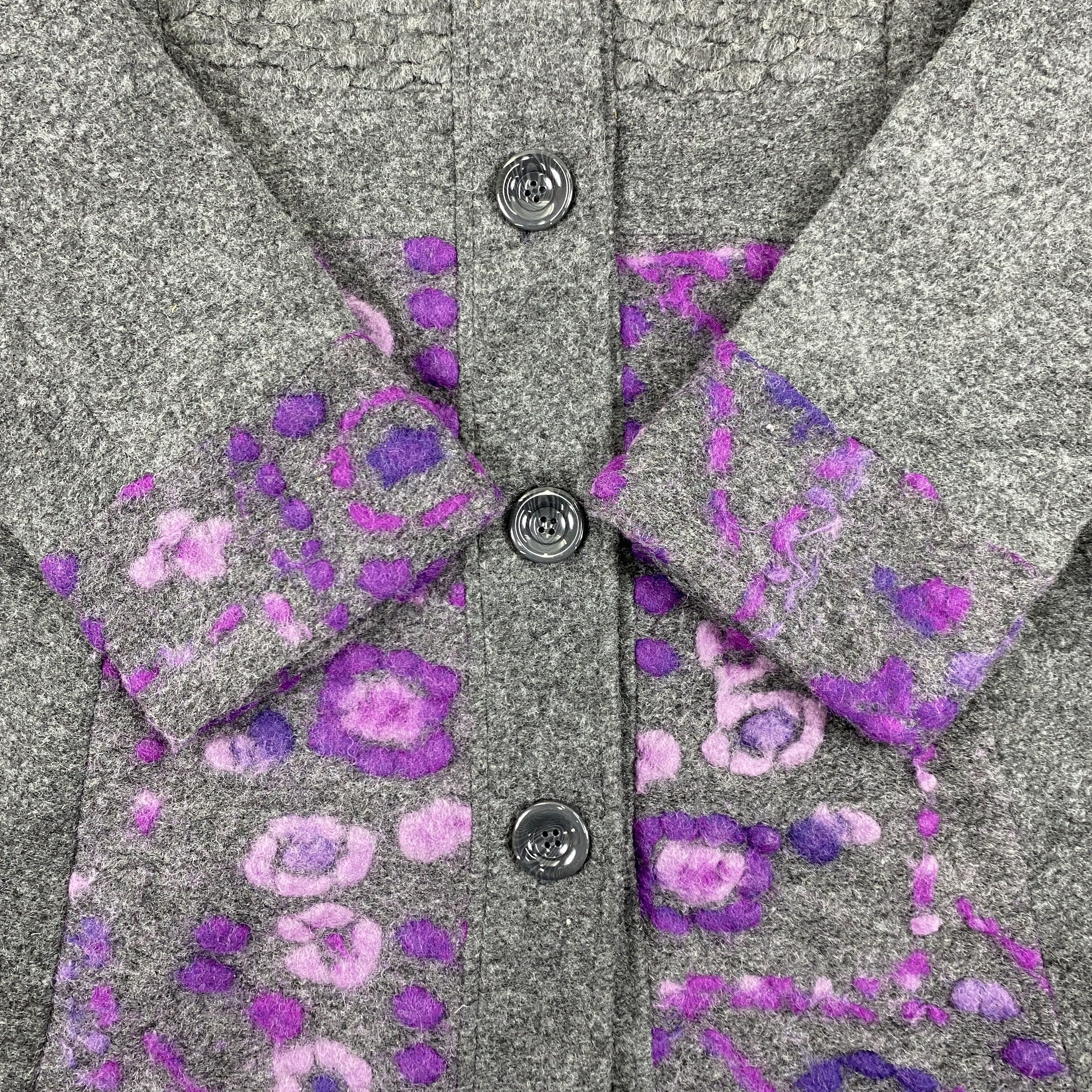 Japanese Brand Japanese Brand Wool Floral Coat Jacket- J416 Size M / US 6-8 / IT 42-44 - 10 Thumbnail