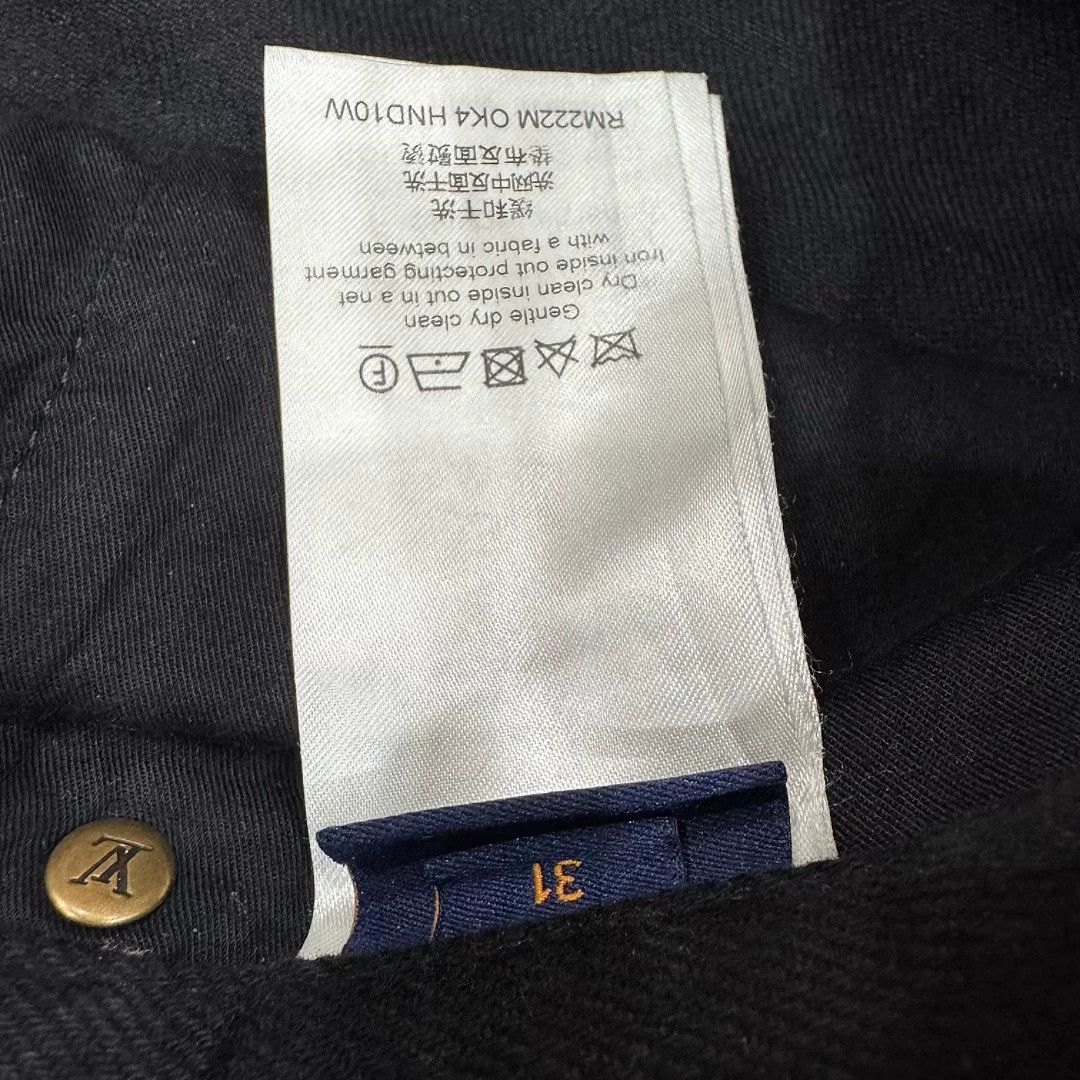 Louis Vuitton LOUIS VUITTON Black Lumber Loose Straight Cargo Jeans 31 Size US 31 - 3 Thumbnail