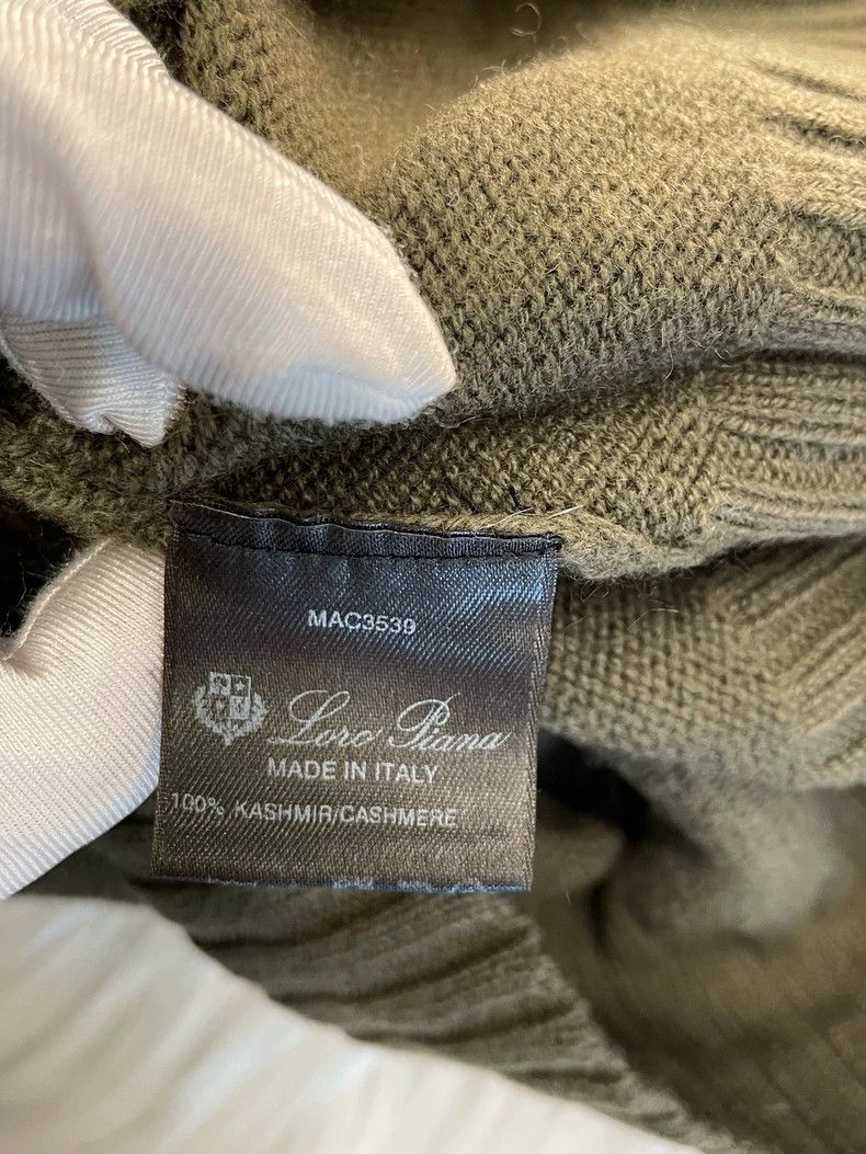Loro Piana LORO PIANA Military green high collar cashmere sweater Size M / US 6-8 / IT 42-44 - 4 Thumbnail