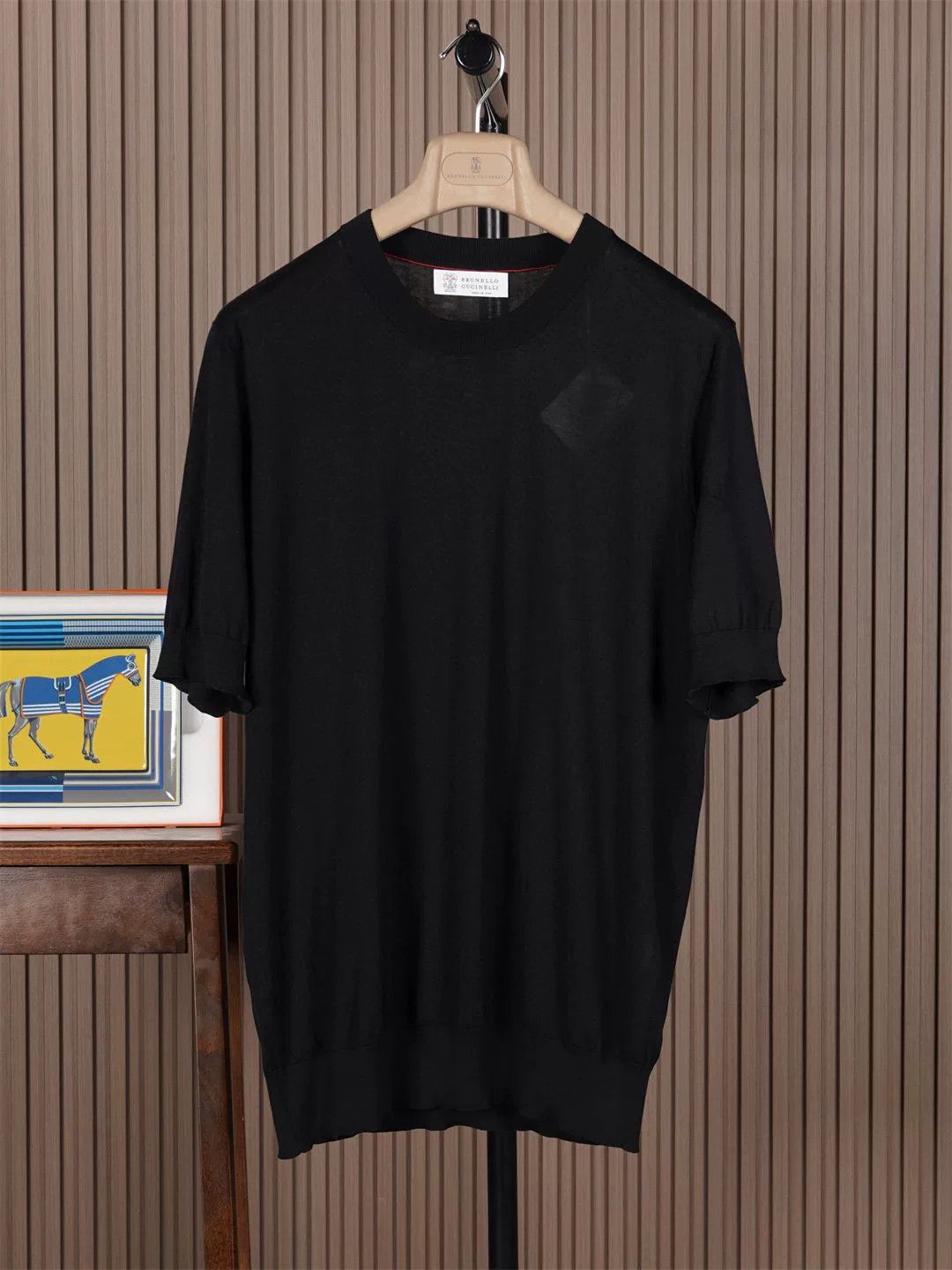 Brunello Cucinelli Brunello Cucinelli Men's Silk Knit T-Shirt Size US M / EU 48-50 / 2 - 1 Thumbnail