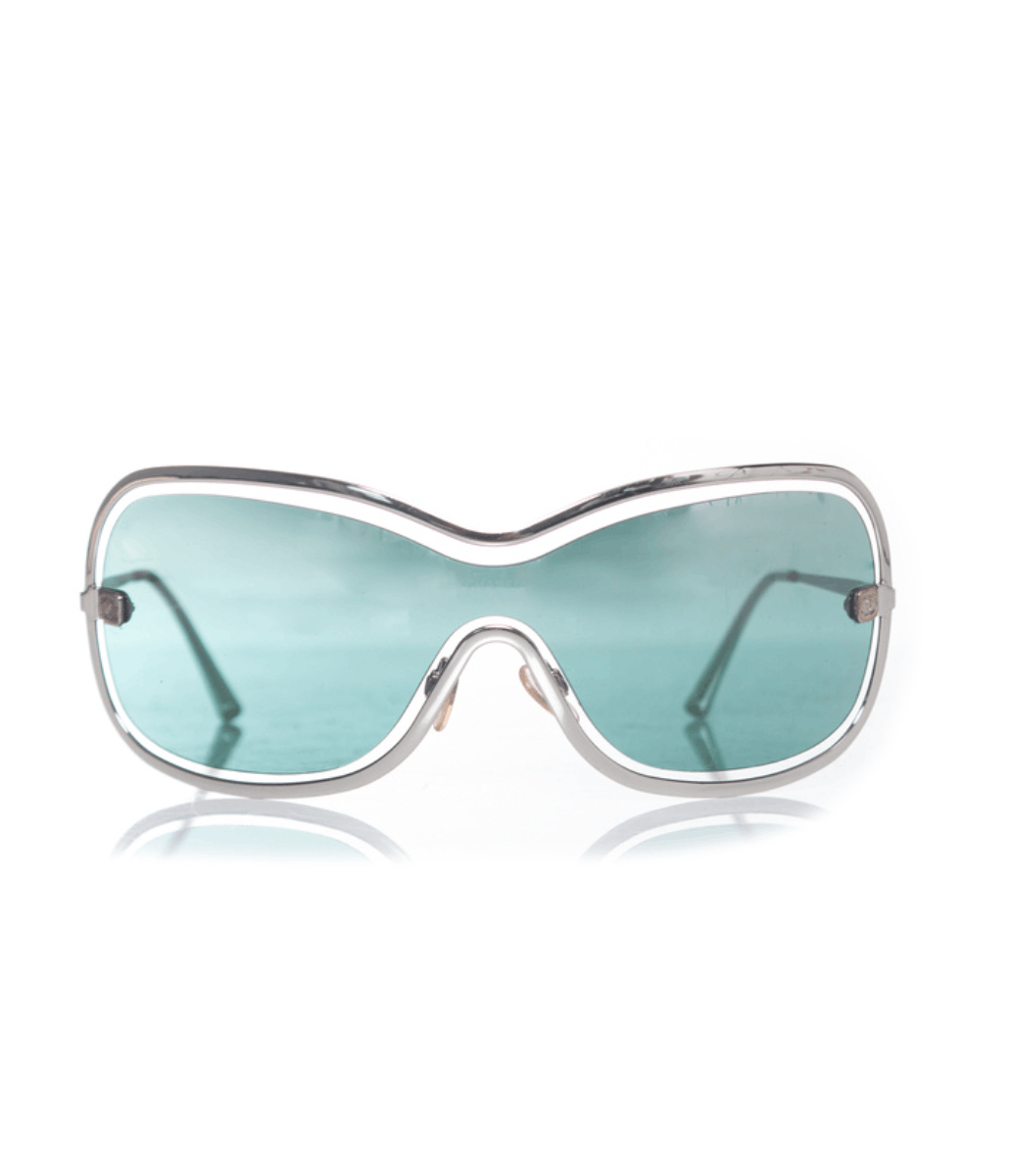 Chanel CHANEL Sunglasses 4031 Rimless Rhinestone 4017 Shields RI832 Size ONE SIZE - 3 Thumbnail