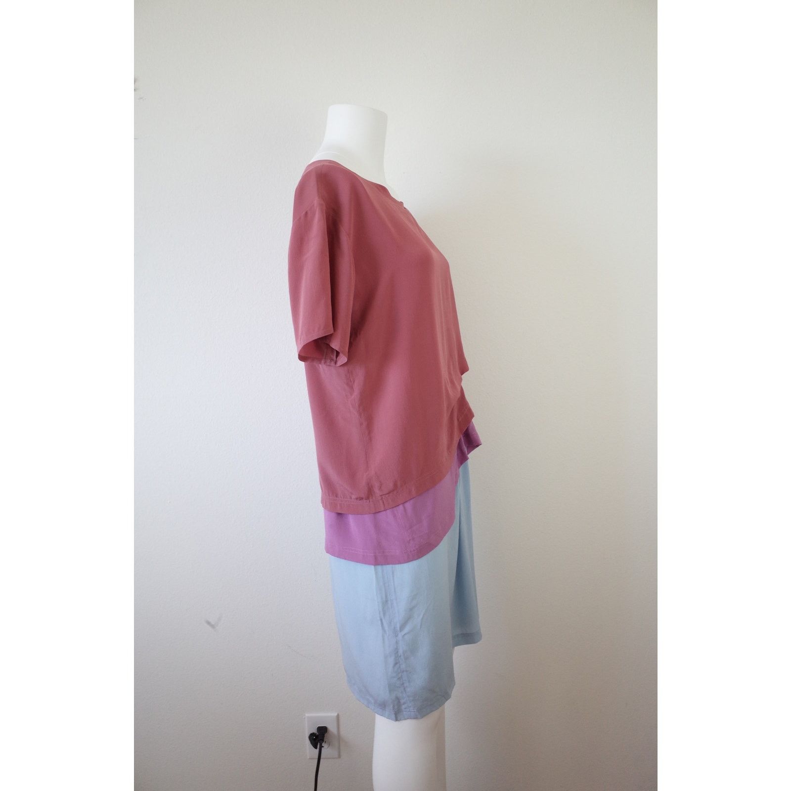 Sies Marjan Sies Marjan Silk Dress Short Sleeve Tiered Layered 4 Size S / US 4 / IT 40 - 5 Thumbnail