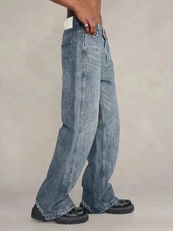 Japanese Brand VIBE Street Hip Hop Y2K Washed Faded Flared Jeans Size US 32 / EU 48 - 4 Thumbnail