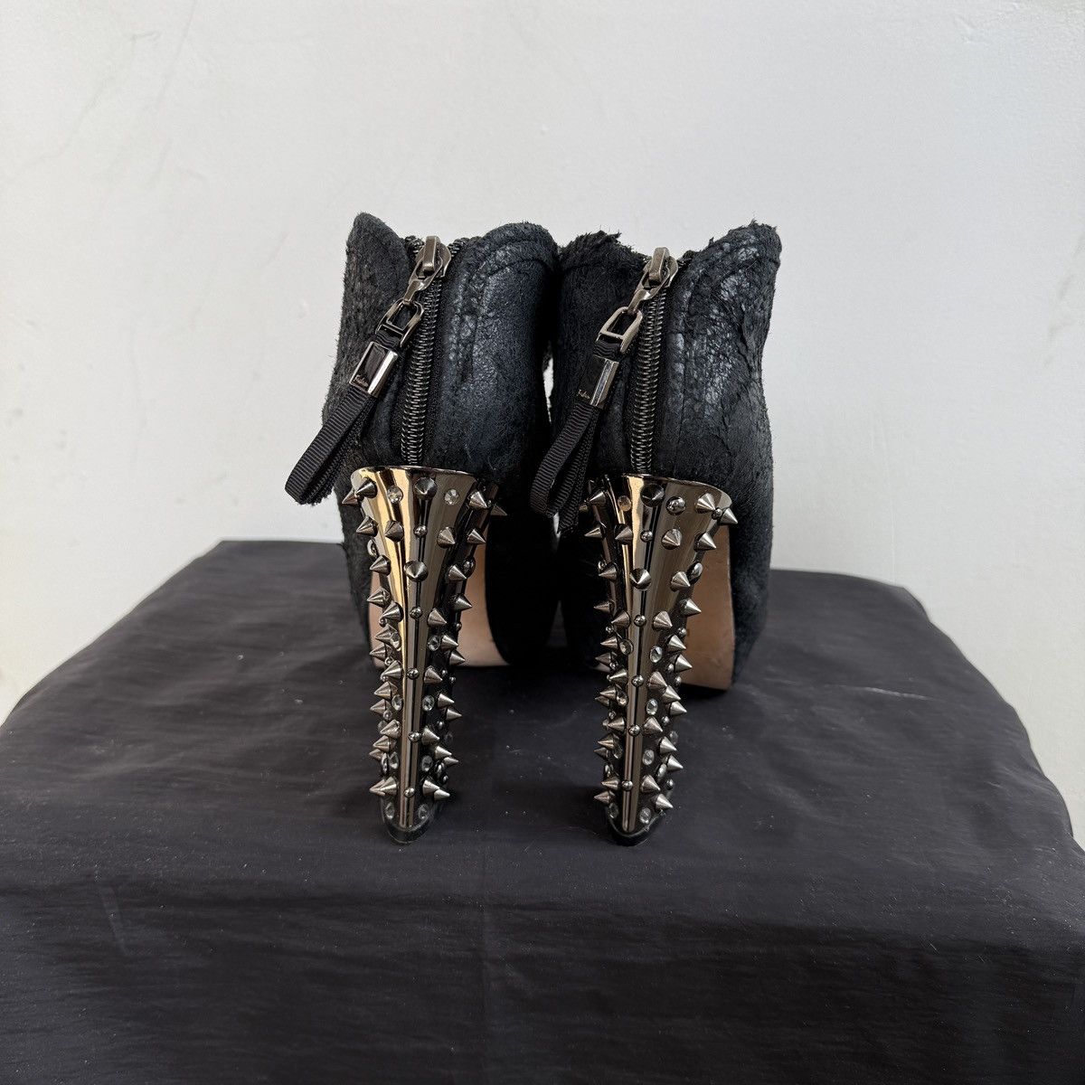 Other Alberto Venturini Black leather spiked high heels Size US 9.5 / IT 39.5 - 9 Thumbnail