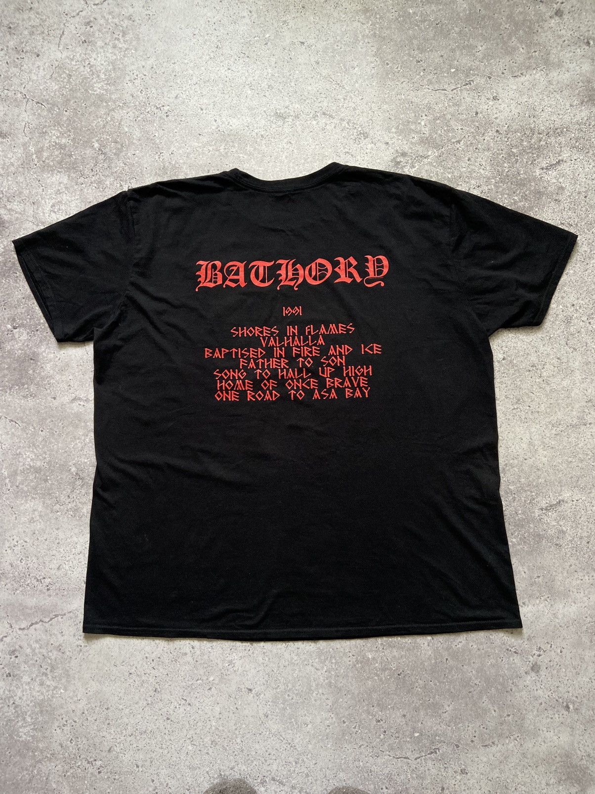 Band Tees Vintage Bathory Shirt Black Metal Band Tee HammerHeat Size US XL / EU 56 / 4 - 3 Thumbnail