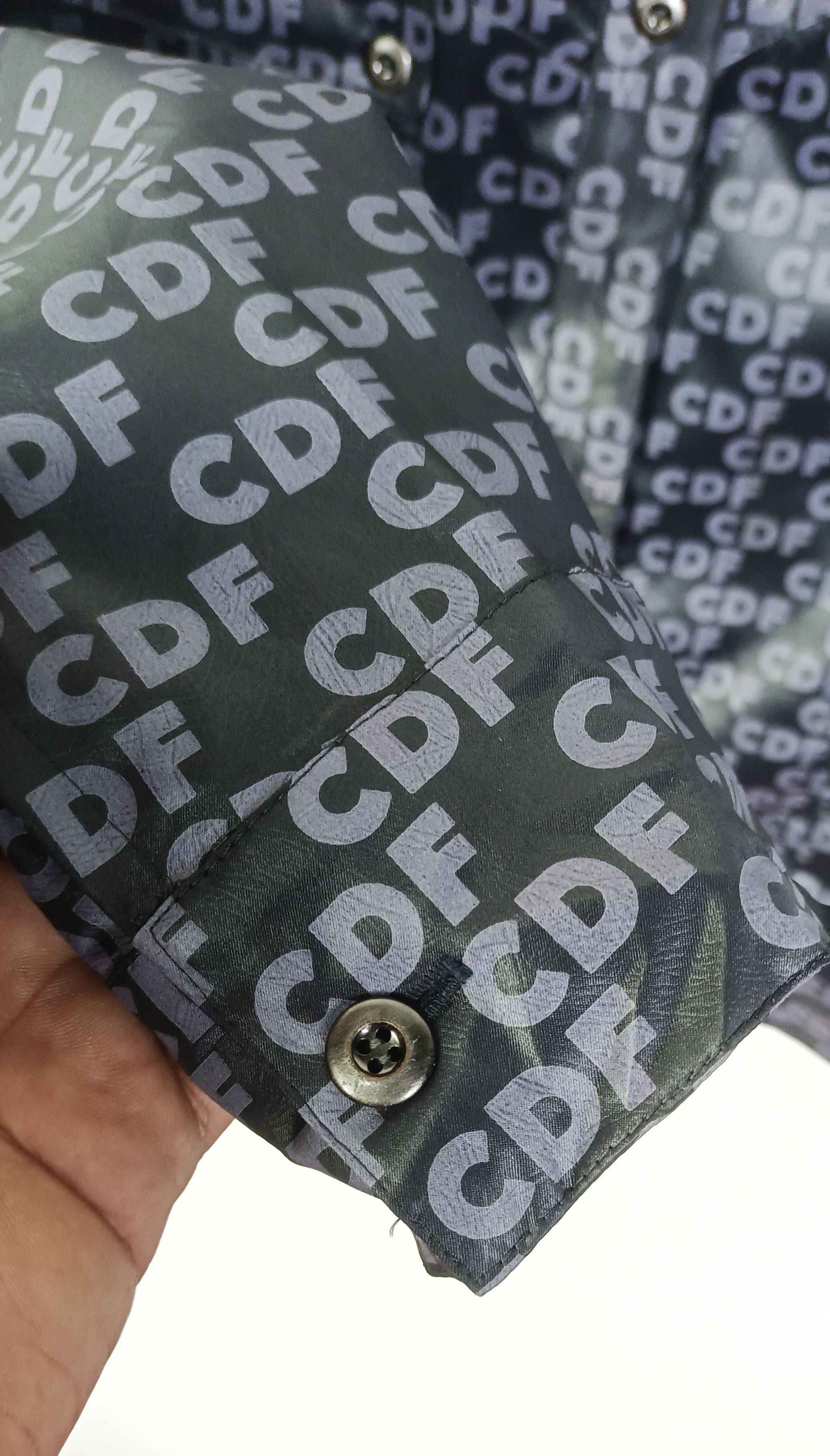 Japanese Brand Jil Anon CDF Overprint Button Up Shirt Size M / US 6-8 / IT 42-44 - 7 Thumbnail