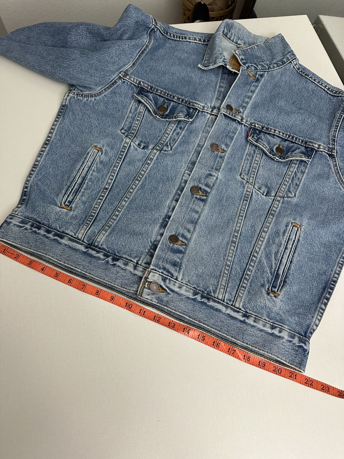 Levi's × Levi's Vintage Clothing × Vintage Vtg 90s Levi's 527 Buttons Stamp Trucker Jacket Made in USA Size US M / EU 48-50 / 2 - 10 Thumbnail