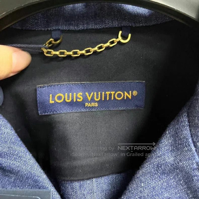 Louis Vuitton Louis Vuitton Blue Denim Logo Shirt. Size US S / EU 44-46 / 1 - 4 Thumbnail