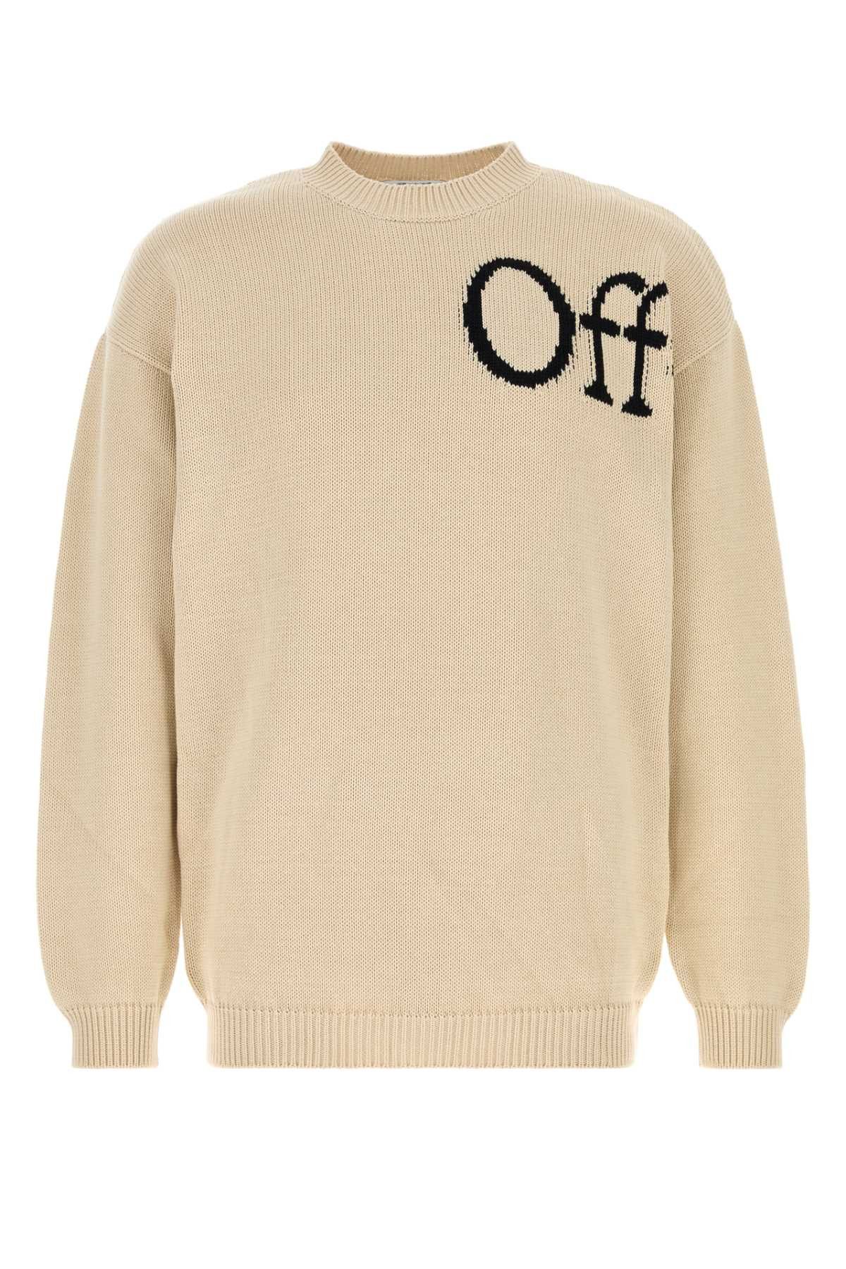 Off-White Sand Cotton Sweater Size US M / EU 48-50 / 2 - 1 Thumbnail