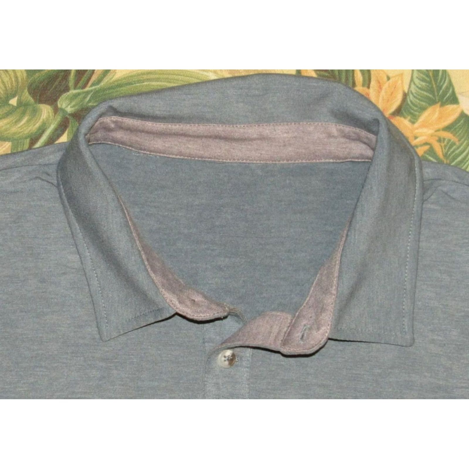 Vintage FREE FLY Green Short Sleeve Bamboo Blend Polo Shirt XL Mens Size US XL / EU 56 / 4 - 2 Thumbnail