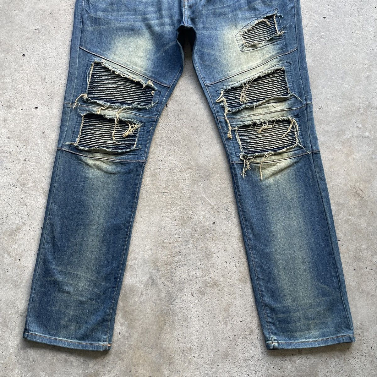 Beauty Beast × Jean W42💥 Vintage Golden Denim USA Double Knee Rusty Jeans Pants Size US 42 / EU 58 - 4 Thumbnail