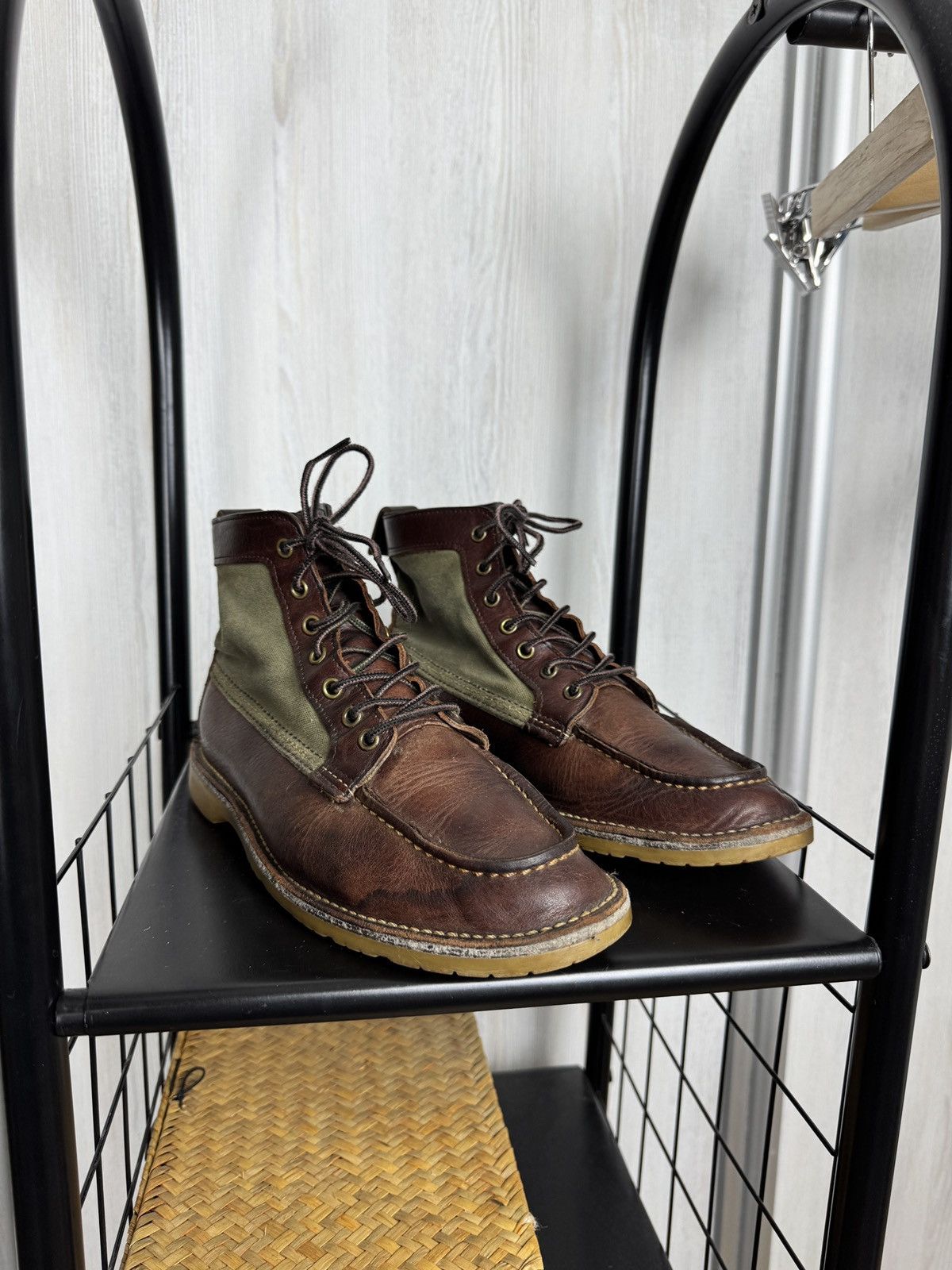 Red Wing Red Wing Weekender Moc 3336 Briar With Olive Canvas Boots Size US 8.5 / EU 41-42 - 4 Thumbnail