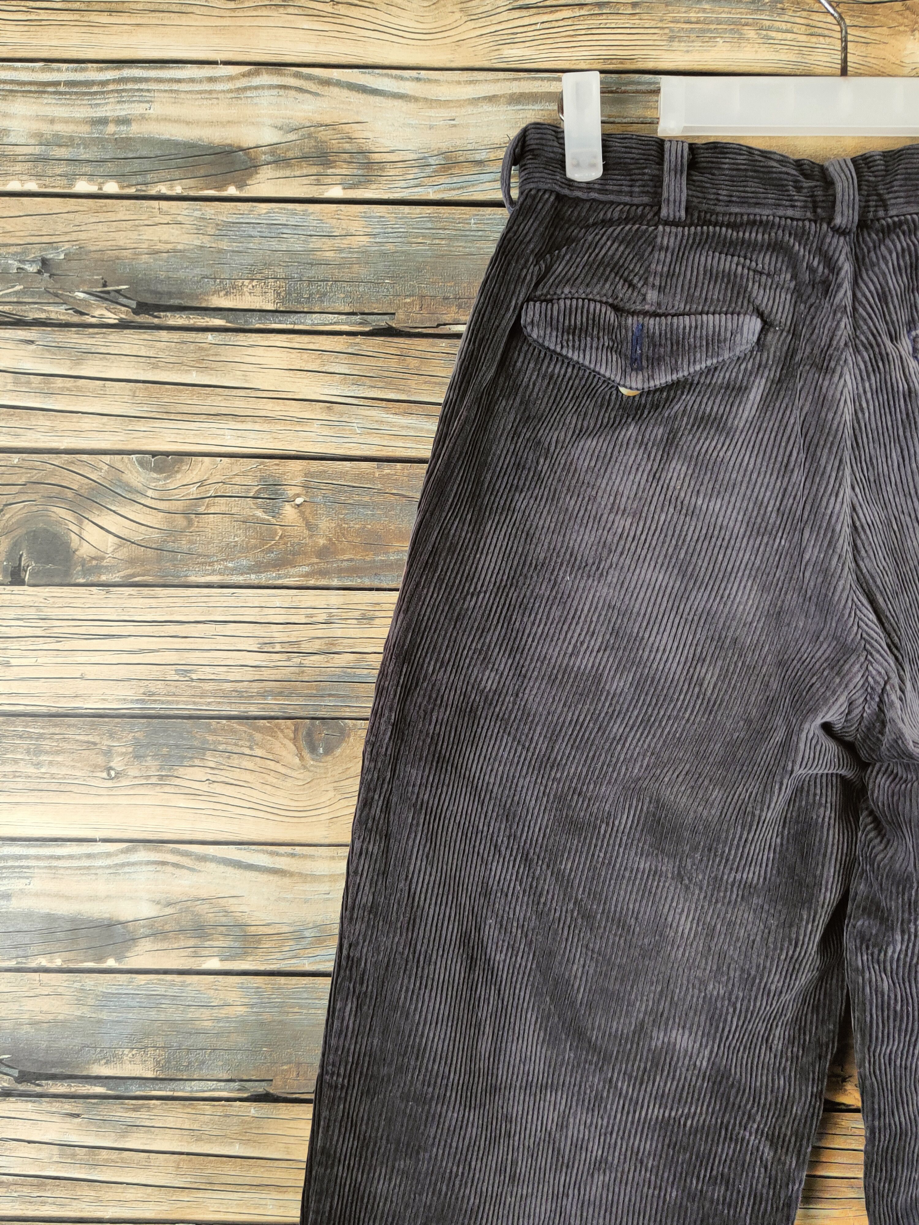 Japanese Brand DL Japanese Brand Dark Gray Corduroy Pants #46-368 Size US 27 - 8 Thumbnail