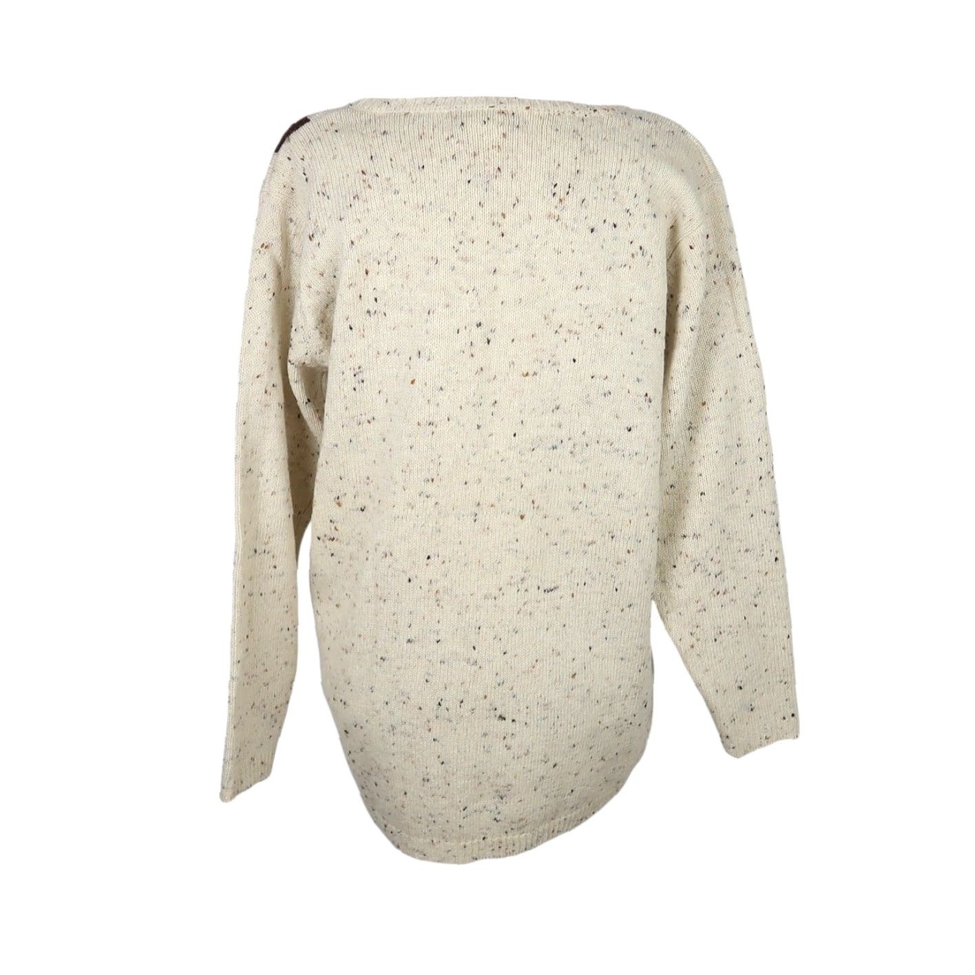 Vintage VINTAGE Milano Cream Brown Speckled Triangle Sweater S Women Long Sleeve Knit Pullover 90s 80s Casual Size S / US 4 / IT 40 - 4 Thumbnail