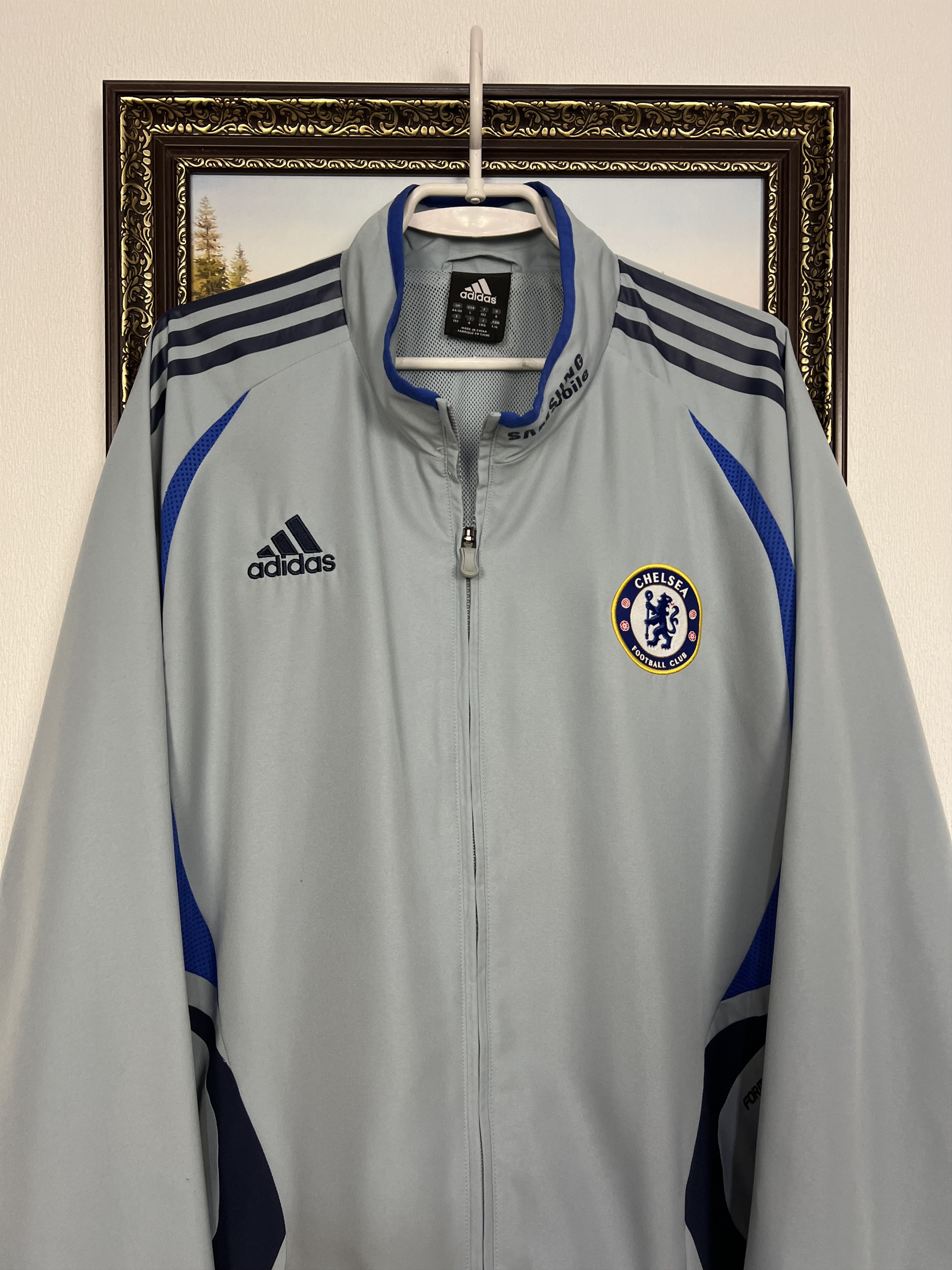 Adidas Vintage Adidas Chelsea Football Jacket Soccer Track Top Blue Size US XL / EU 56 / 4 - 2 Thumbnail