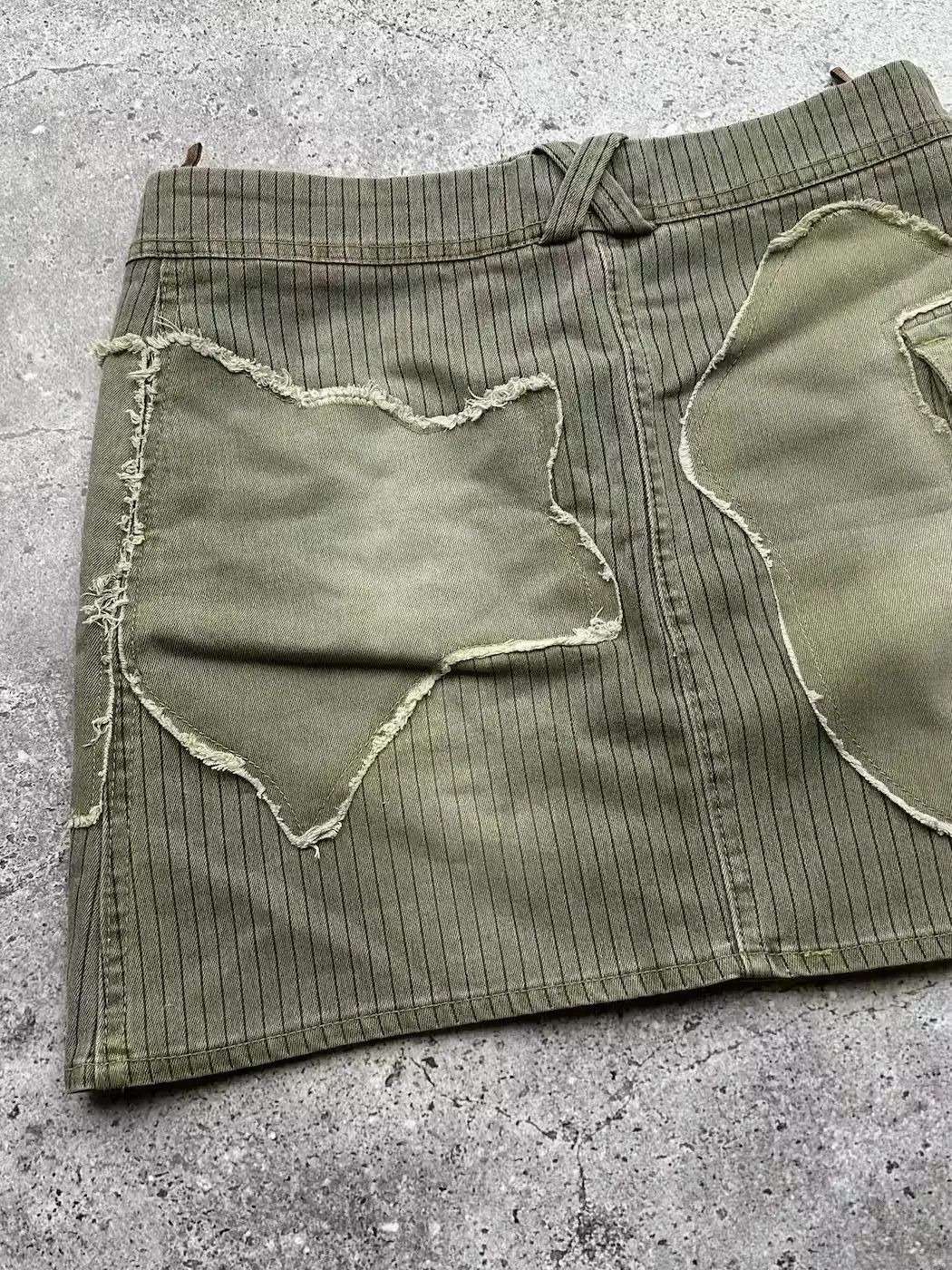 Vintage Vintage Faded Mini Skirt C247(V577)(E8) Size 27" / US 4 / IT 40 - 5 Thumbnail