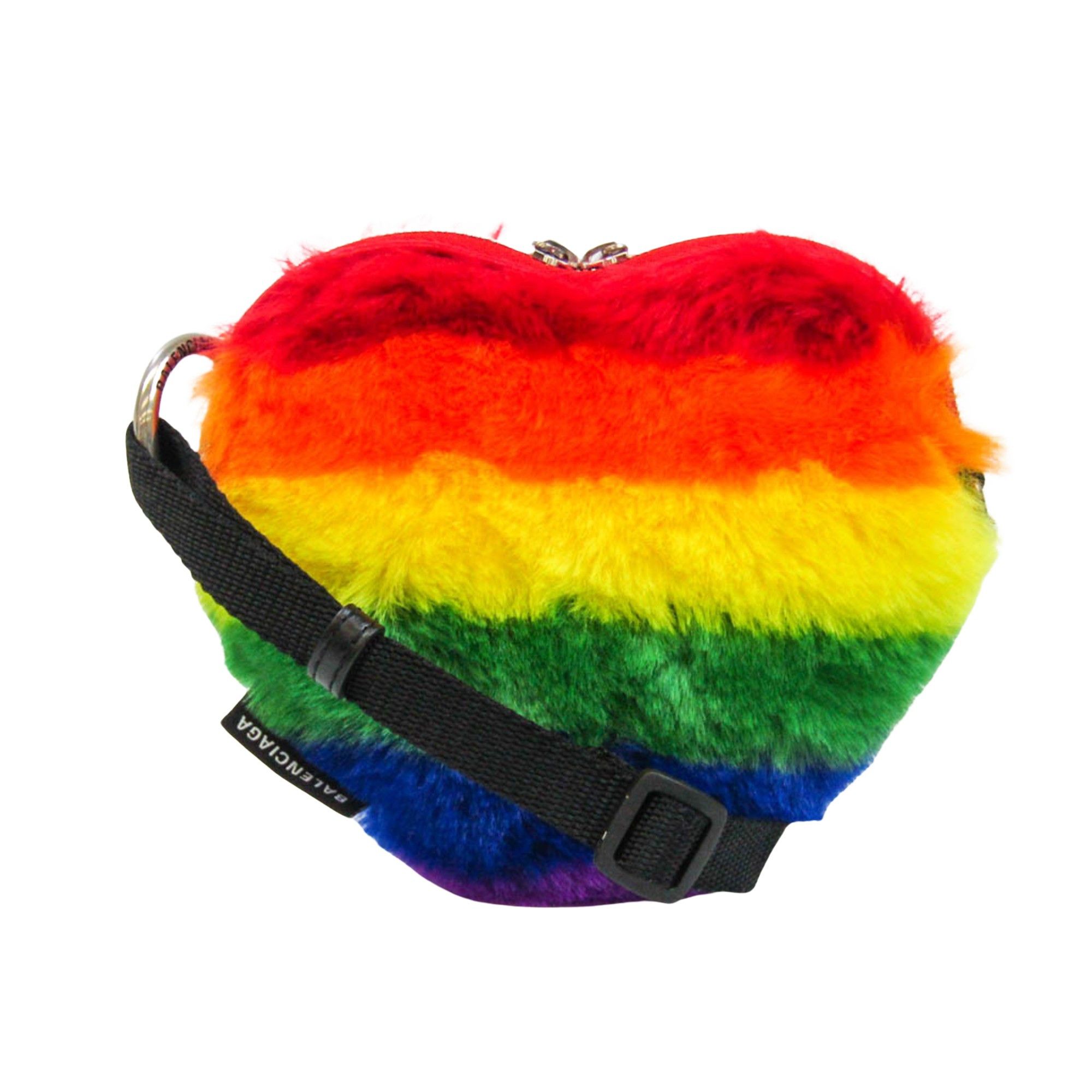Balenciaga Heart-Shaped Multicolour Fur Shoulder Bag (Pre-Owned) Size ONE SIZE - 1 Thumbnail