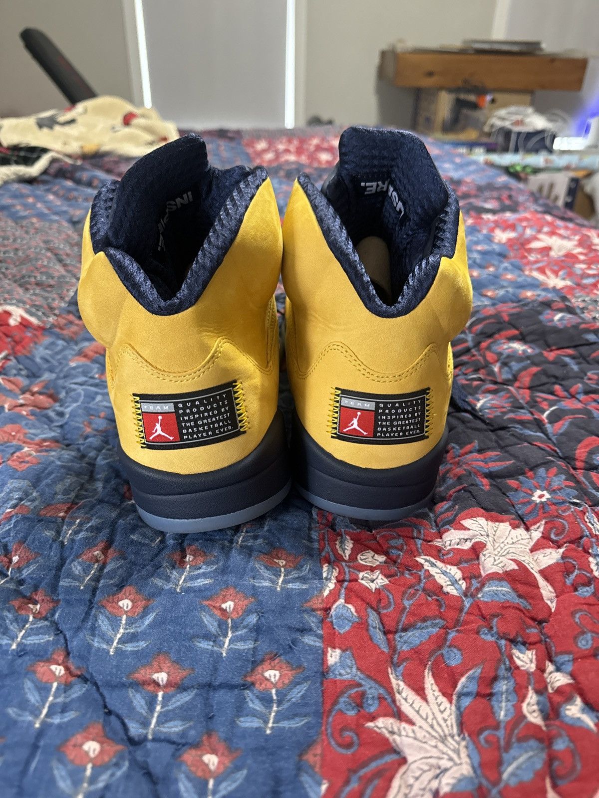 Jordan Brand × Nike Jordan 5 Retro Michigan (2019) Size US 14 / EU 47 - 2 Thumbnail