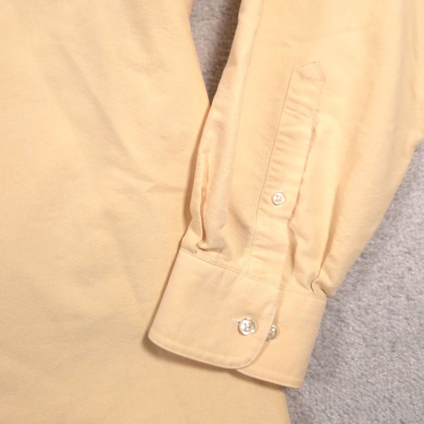 Lands' End VINTAGE Lands' End Hyde Park Shirt Mens XL Yellow Solid Button Front Long Sleeve Casual Size US XL / EU 56 / 4 - 5 Thumbnail