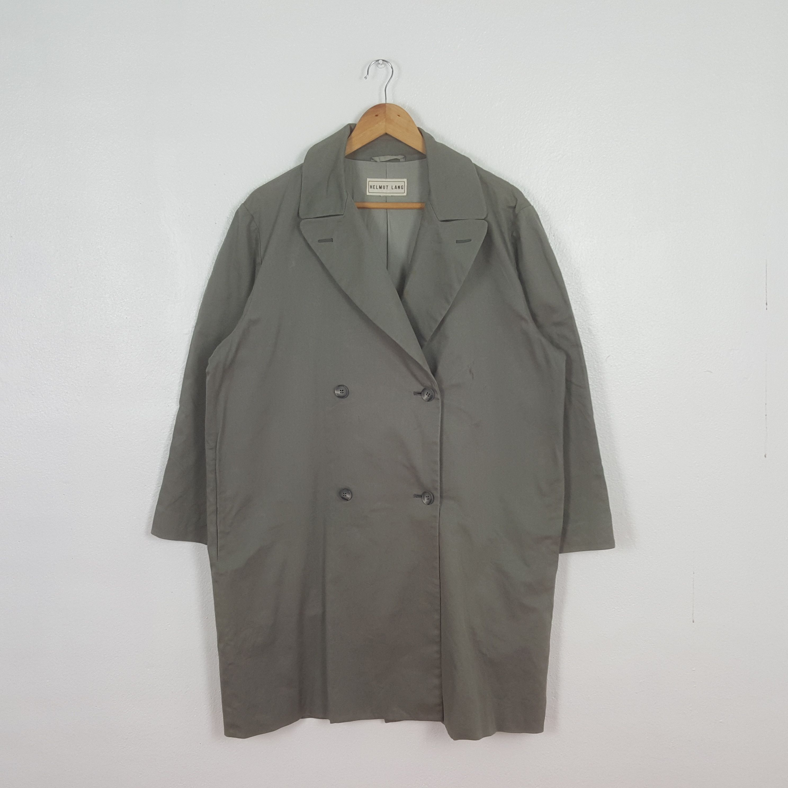 Helmut Lang Vintage Helmut Lang Luxury Trench Coat Jacket C317N12 Size US L / EU 52-54 / 3 - 1 Thumbnail