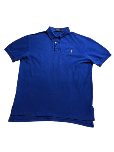 Polo Ralph Lauren Vintage Polo Ralph Lauren Blue Embroidered Logo Polo Size L Size US L / EU 52-54 / 3 - 1 Thumbnail
