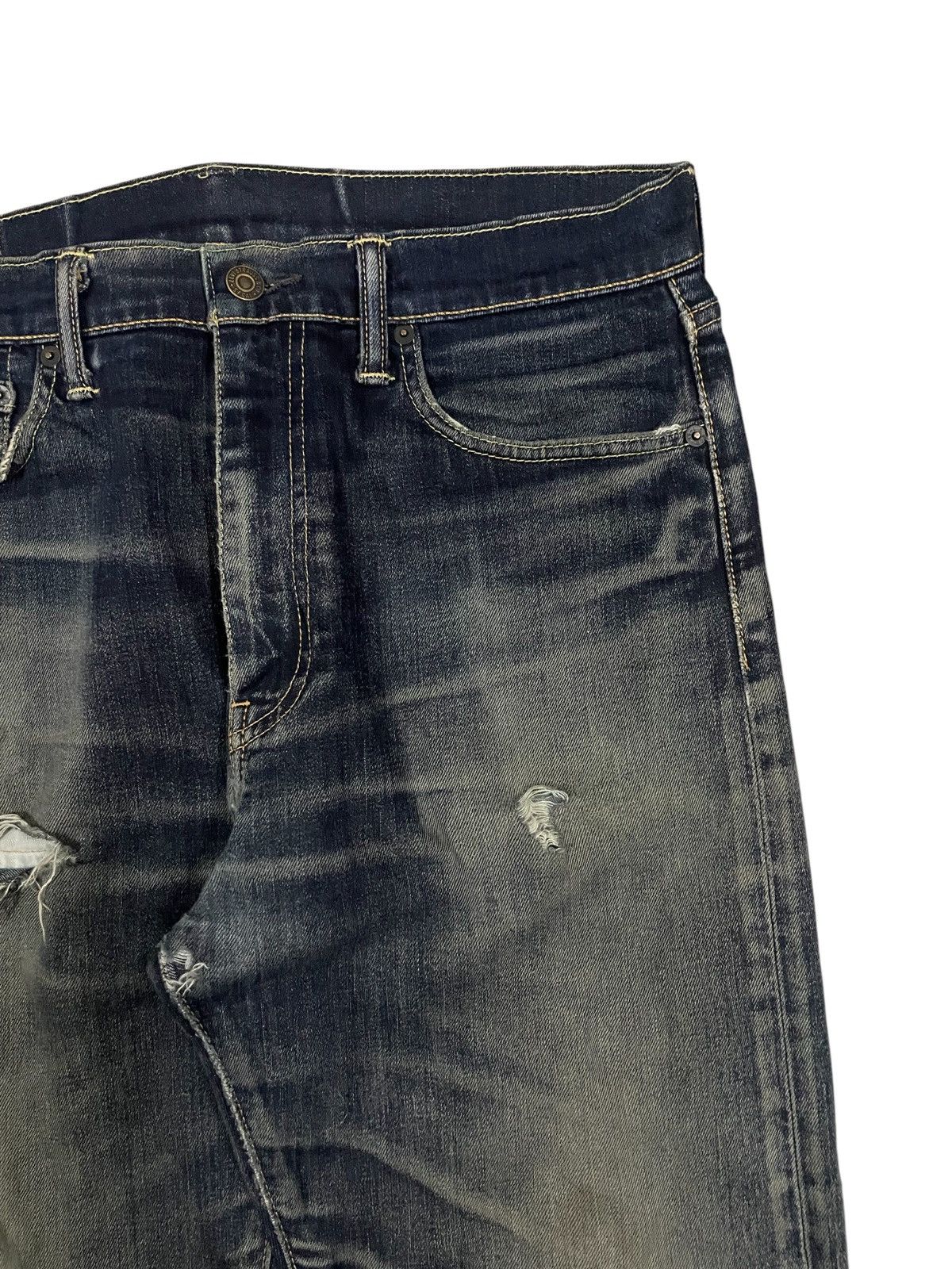 Levi's Vintage Levi’s 502 Stone Wash Straight Cut Ripped Jeans #273 Size US 33 - 7 Thumbnail