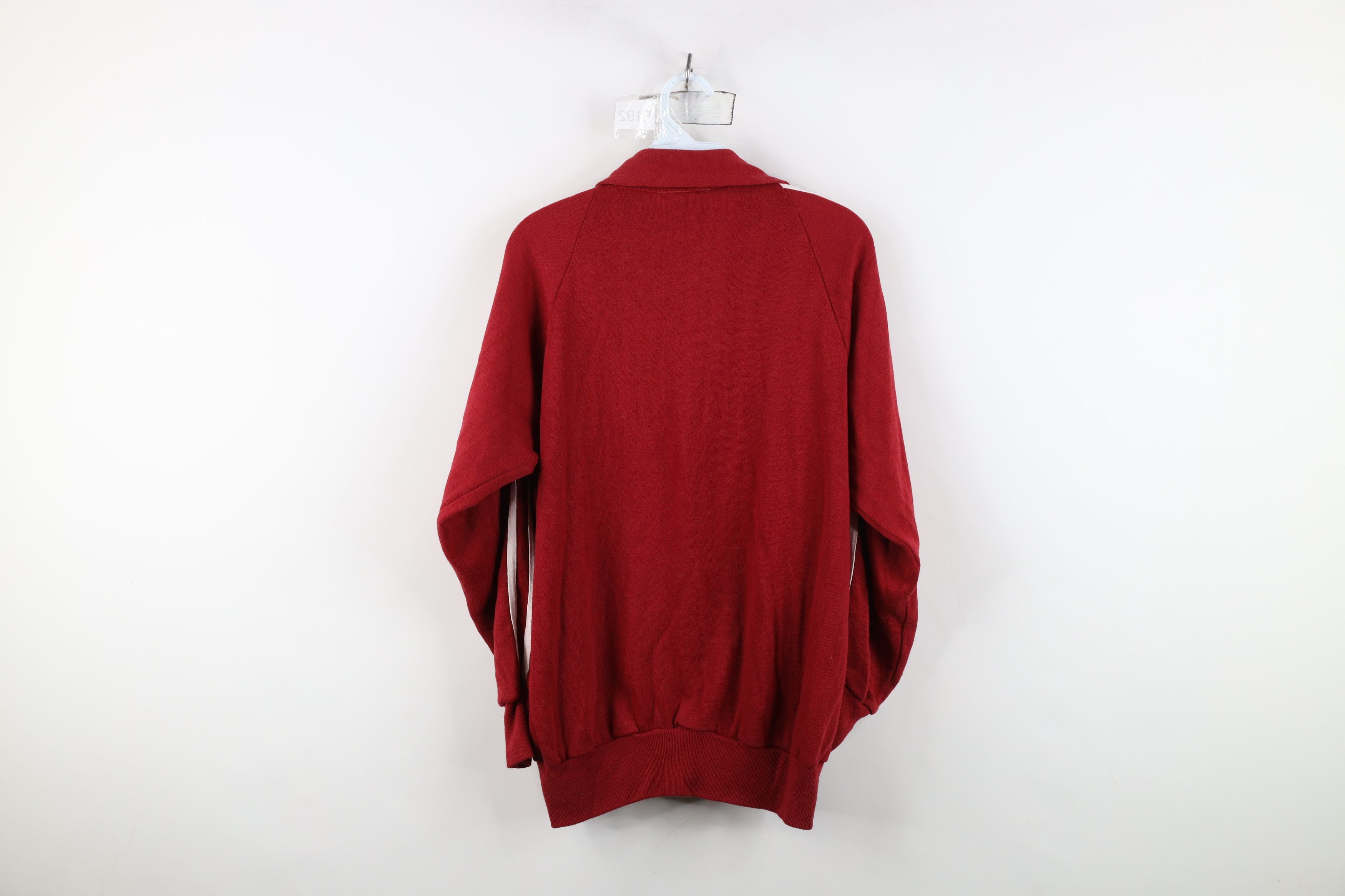 Wrangler Vintage 70s Wrangler Knit Warm Up Track Jacket Red USA Size US XL / EU 56 / 4 - 11 Thumbnail