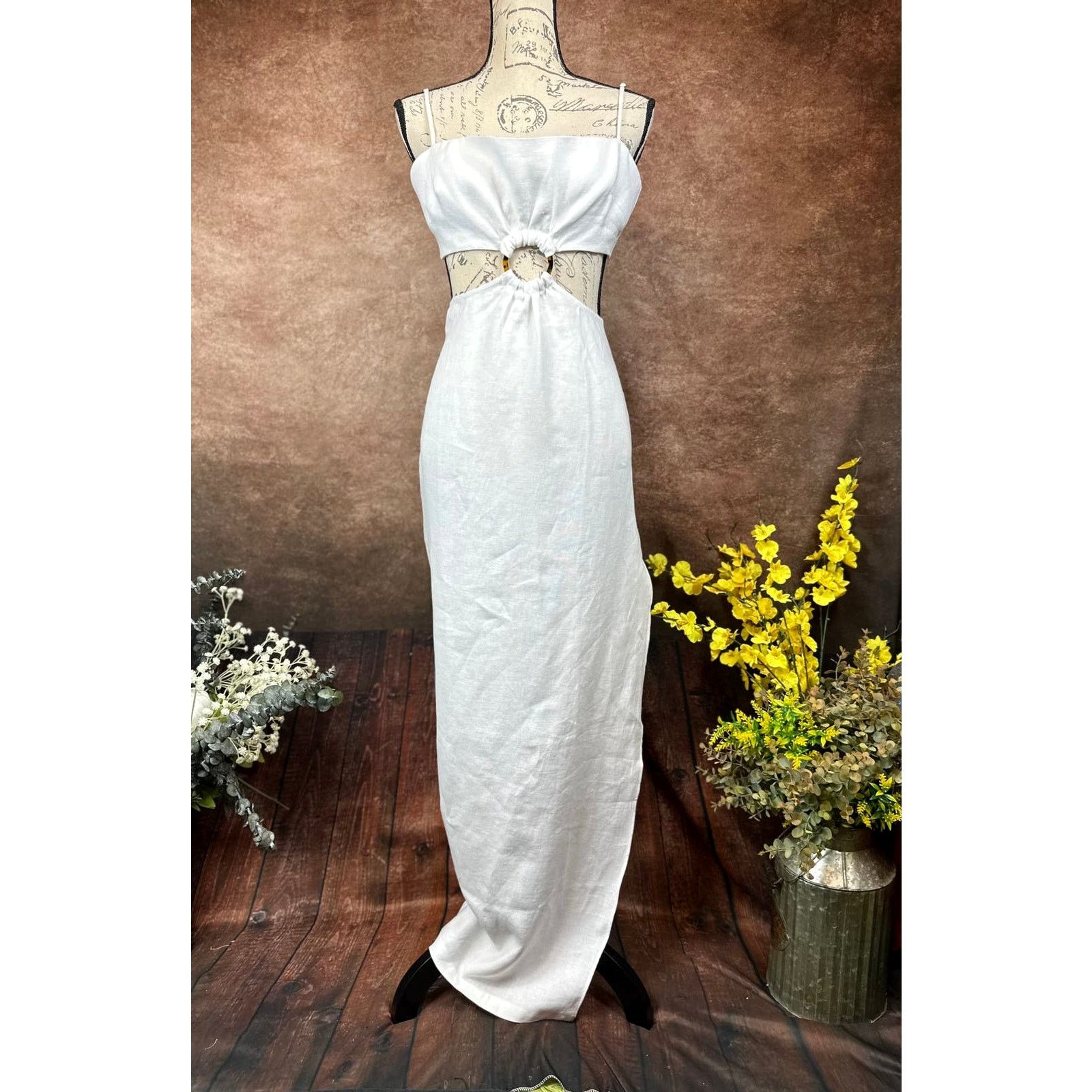 Other Rumer Avalon Ring Maxi Dress - White - size L Size L / US 10 / IT 46 - 6 Thumbnail