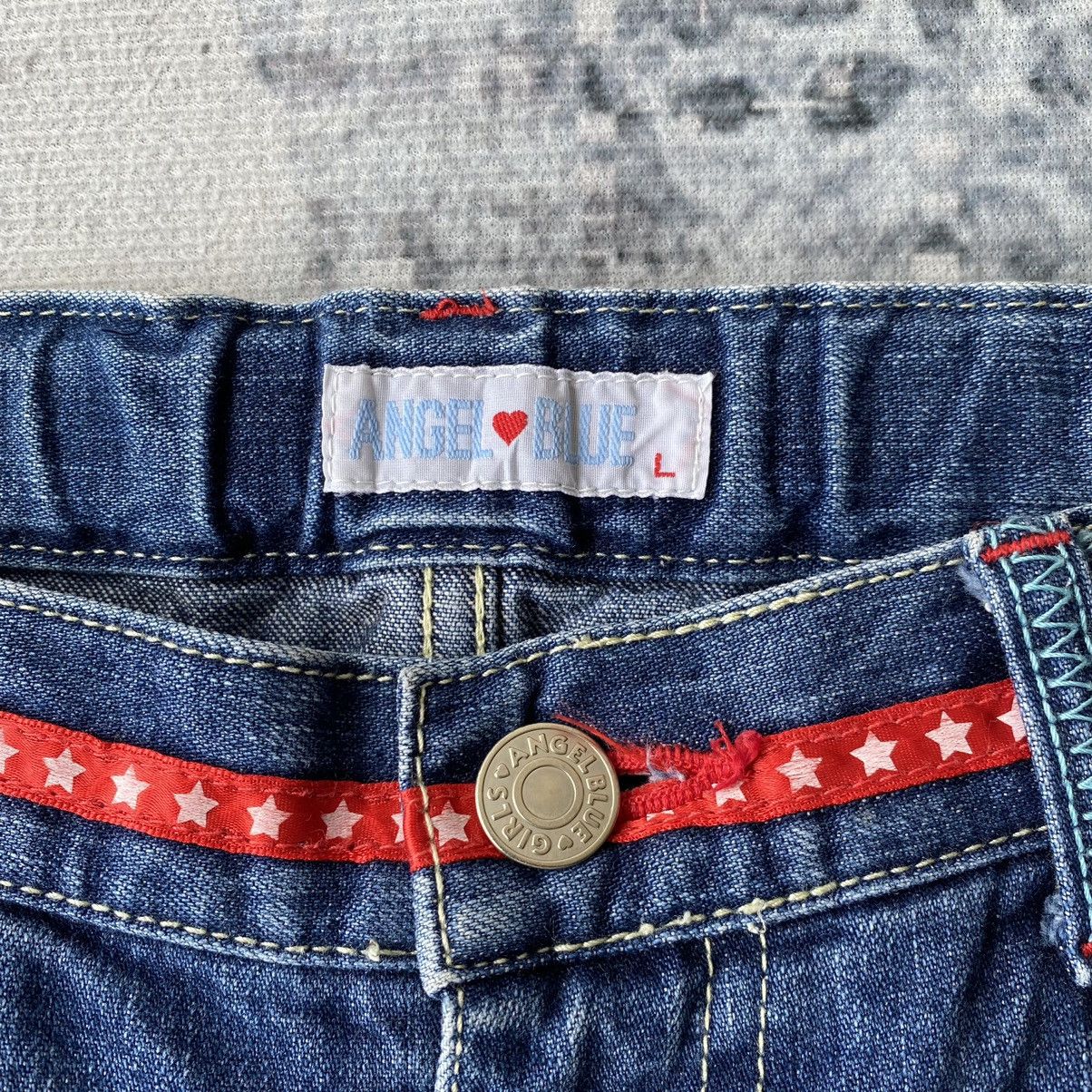 Angel Blue × Japanese Brand Angel Blue Star Patchworks Denim Jeans Size 24" / US 00 / IT 34 - 6 Thumbnail