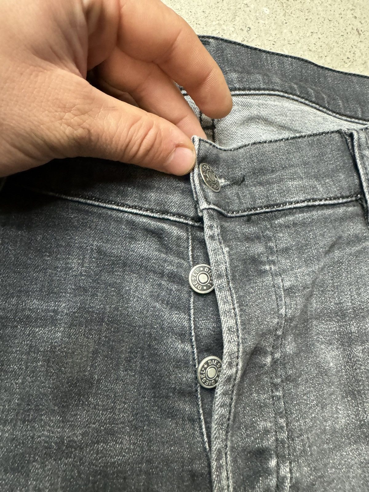 Diesel × Vintage Vintage Y2K Diesel Black Tag Logo Gray Denim Pants Size US 34 / EU 50 - 5 Thumbnail