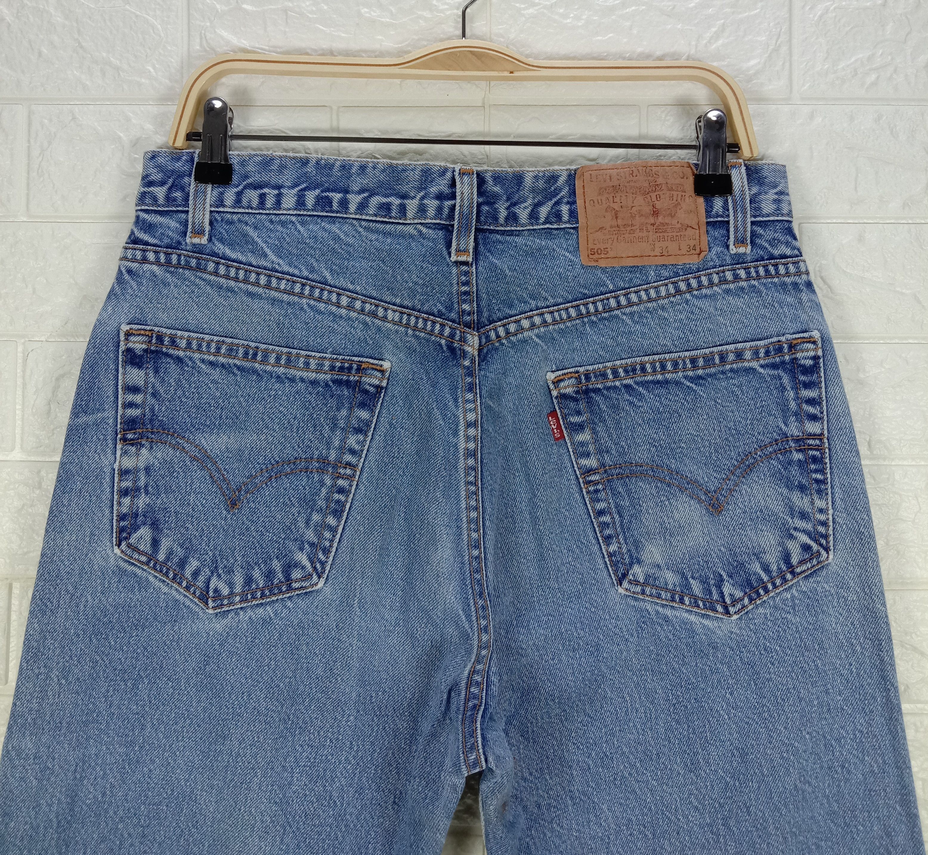 Levi's Vintage Levi's 505 Jeans Blue Washed Regular Fit Denim Size US 32 / EU 48 - 6 Thumbnail