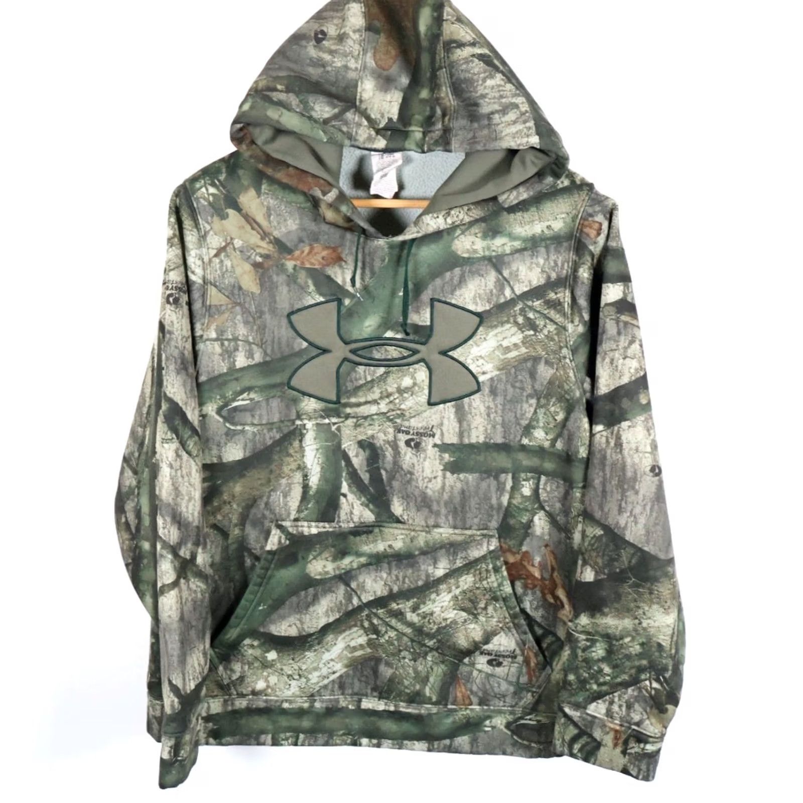 Under Armour Under armour Camouflage Hoodie Men's Medium Green Mossy Oak Tree Stand Camouflage Pullover Hooded Casual Regular Fit Logo Size US L / EU 52-54 / 3 - 2 Thumbnail