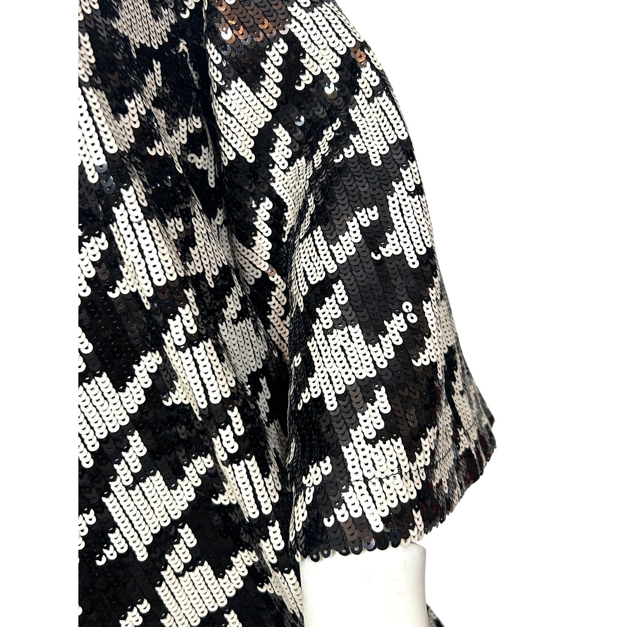 Chicos Chico’s Sequins Top Houndstooth Tunic Black White 1US M Spe Size M / US 6-8 / IT 42-44 - 10 Thumbnail