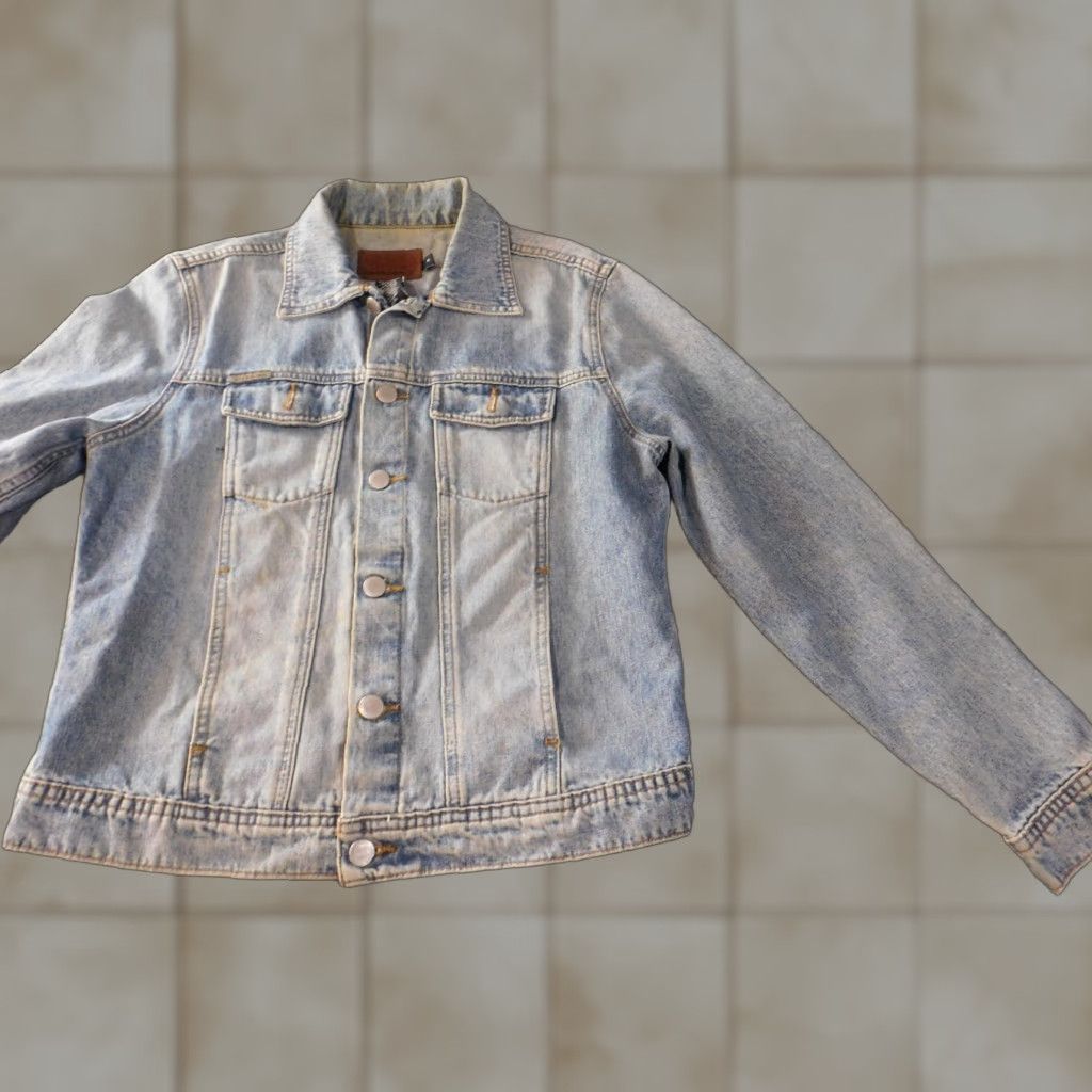 Calvin Klein Calvin Klein Denim Jacket Womens M Blue Button Cotton Jeans Regular Lining Logo Vintage No Size 32" / US 10 / IT 46 - 1 Thumbnail