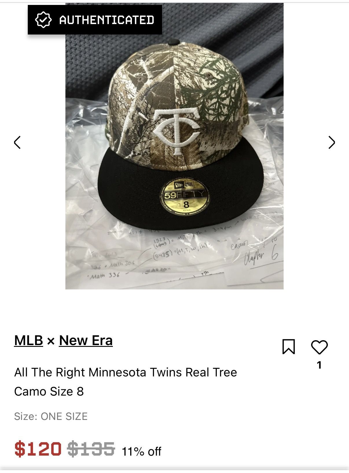 Hat Club × New Era 7 1/4 All The Right Minnesota Twins Real Tree Camo Size ONE SIZE - 7 Thumbnail