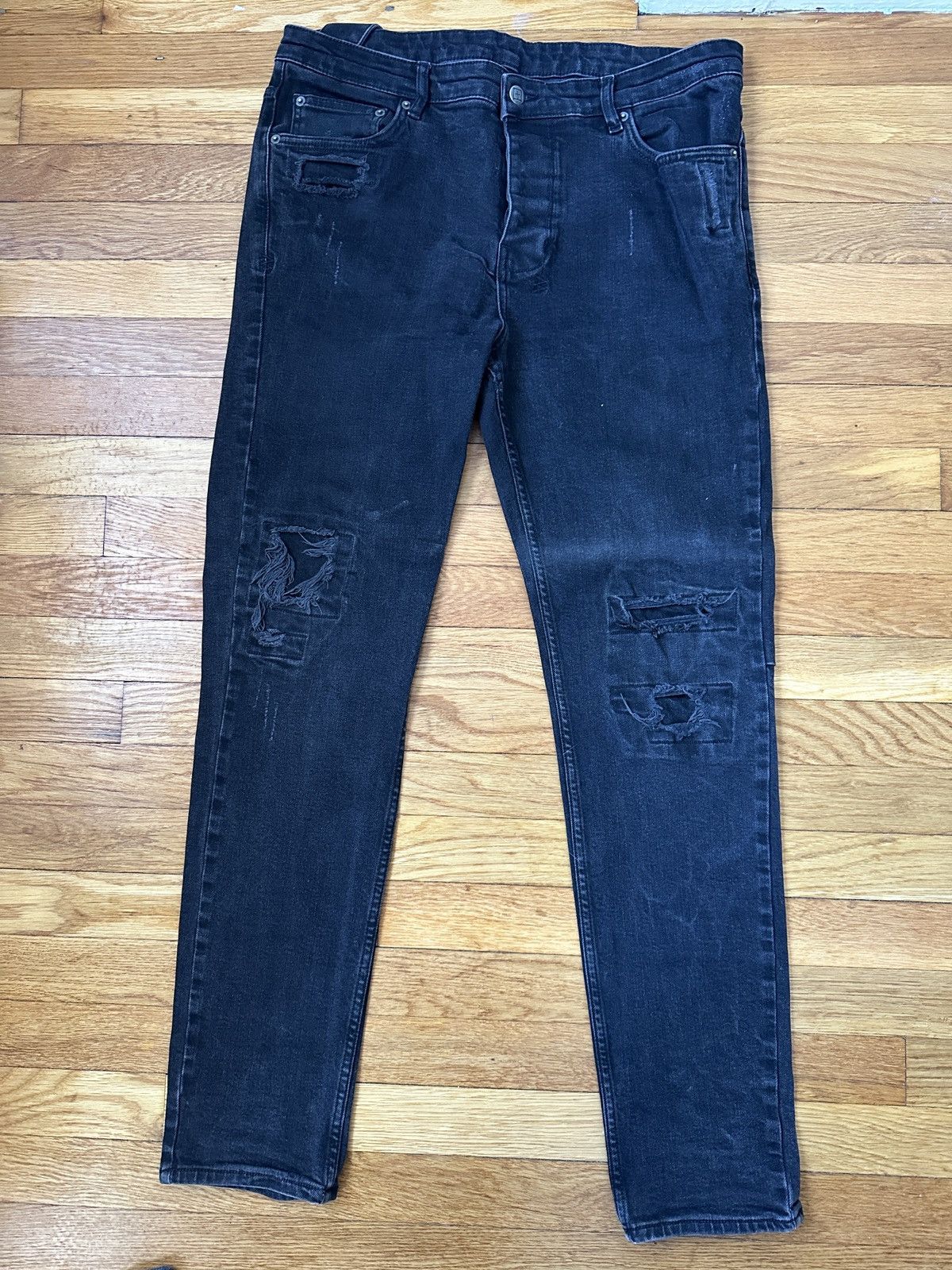 Ksubi Ksubi Ripped Denim Tapered Black 36 Size US 36 / EU 52 - 1 Thumbnail