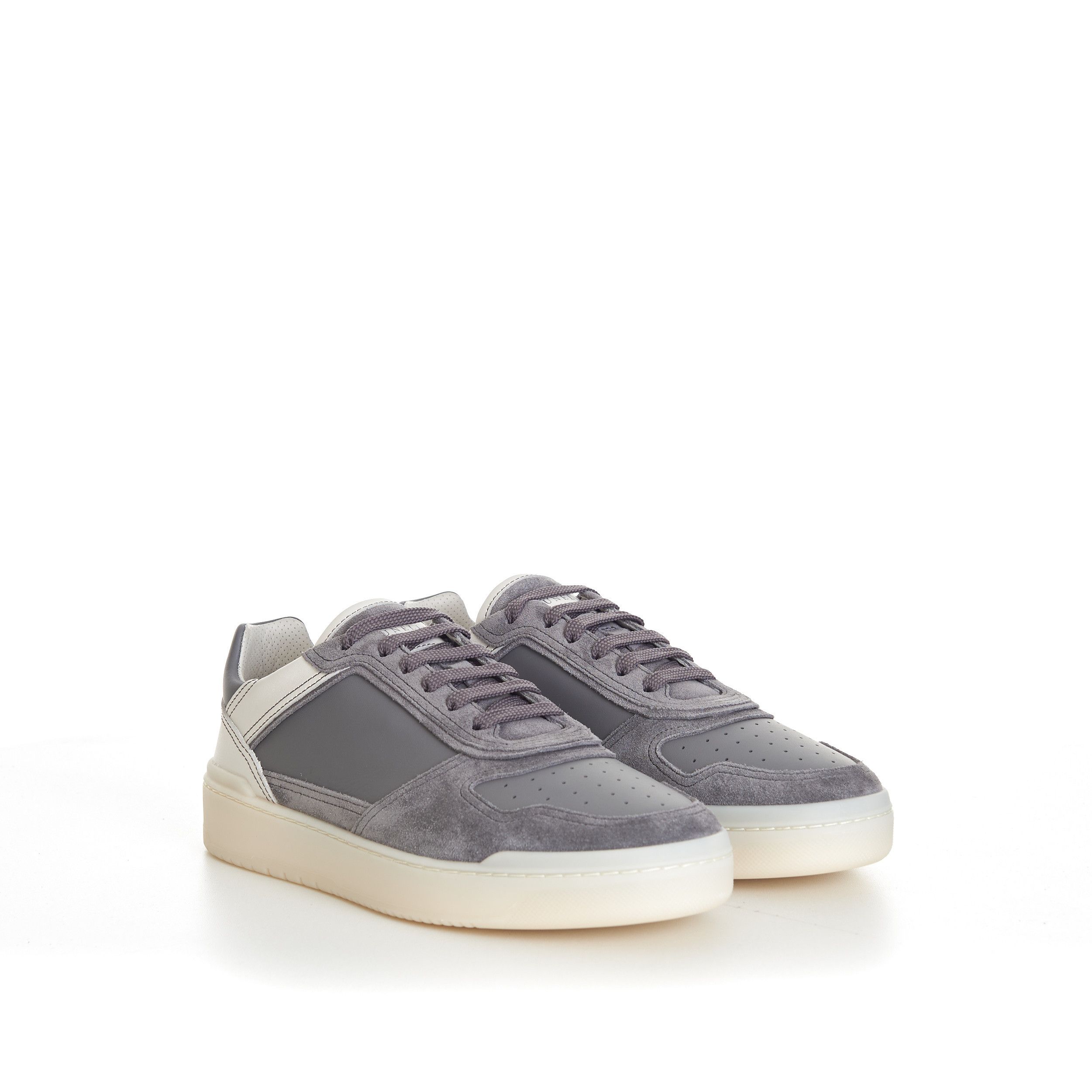Brunello Cucinelli Semi-Polished Calfskin And Washed Suede Basket Sneakers Size US 6 / EU 39 - 1 Thumbnail