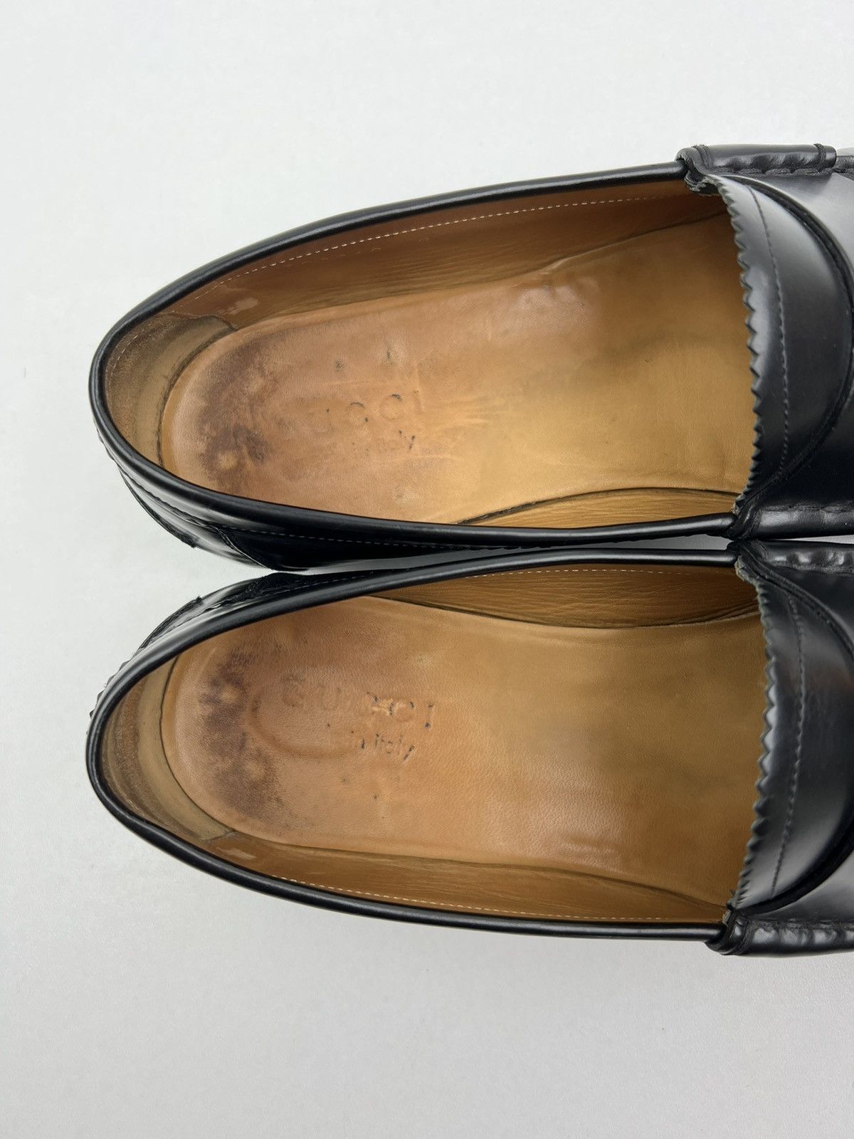 Gucci GUCCI Loafers Leather Penny Shoes GG Logo Black Men’s Size US 9.5 / EU 42-43 - 22 Thumbnail