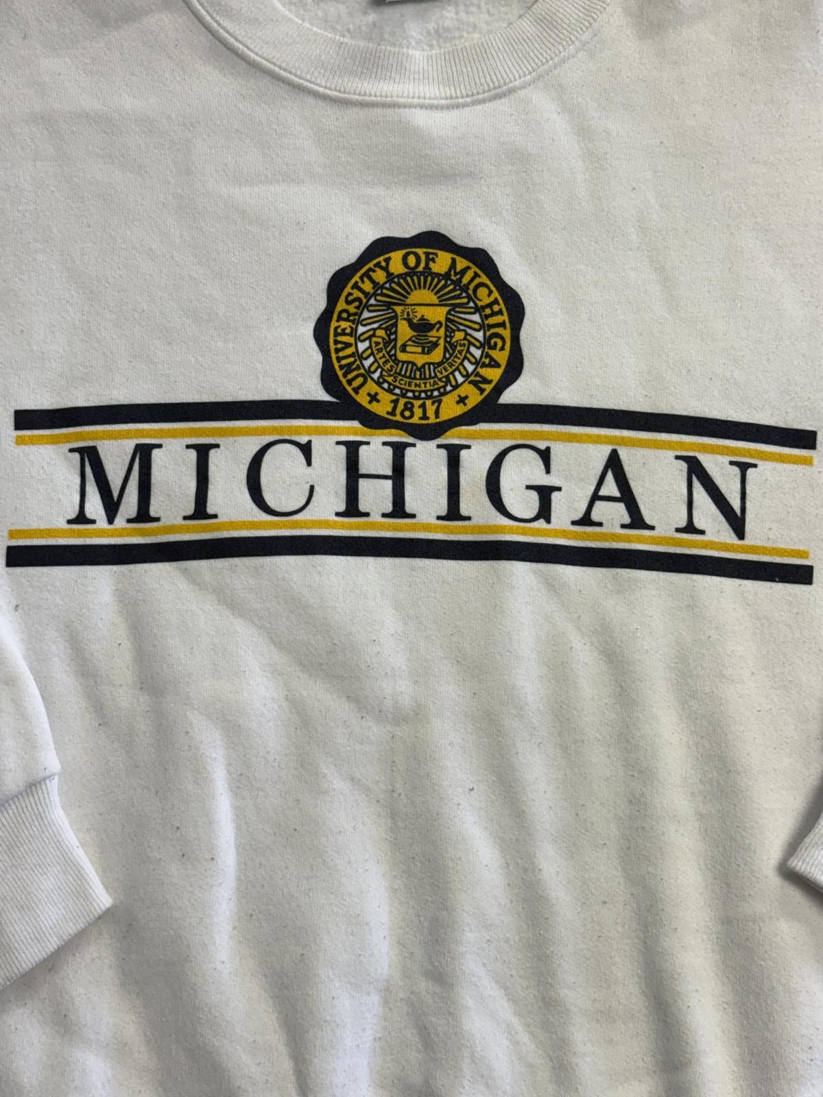 Jansport Vintage University of Michigan Crewneck Seal 1817 White - L Size US L / EU 52-54 / 3 - 4 Thumbnail